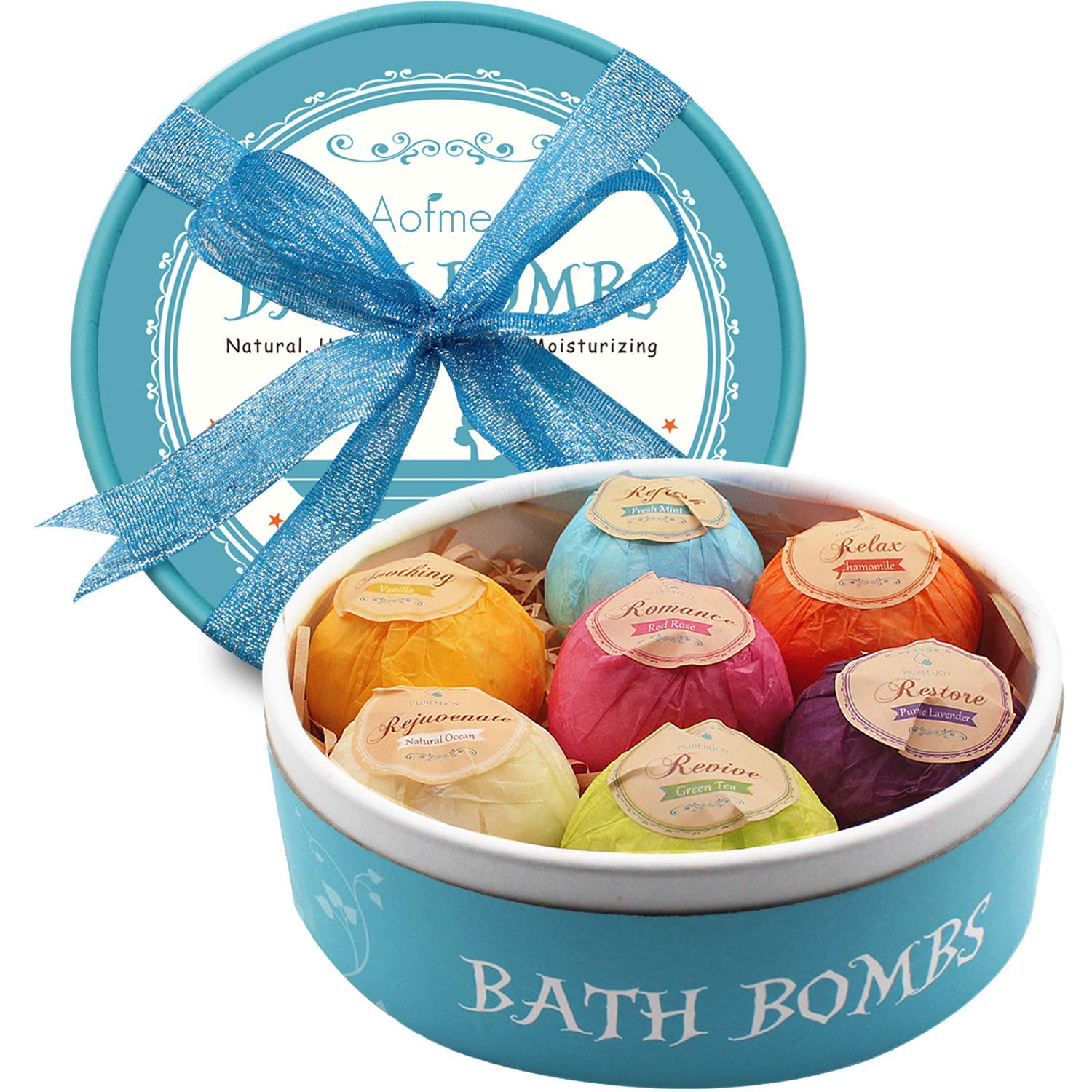 Aofmee 7-Pack Bath Bombs (Assorted Scents)