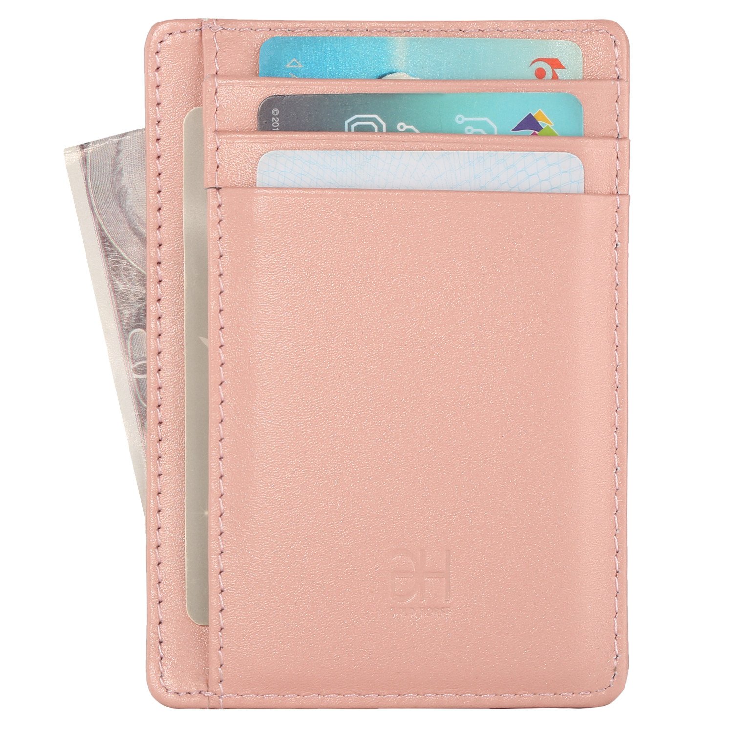 Slim RFID Leather Front Pocket Card Holder