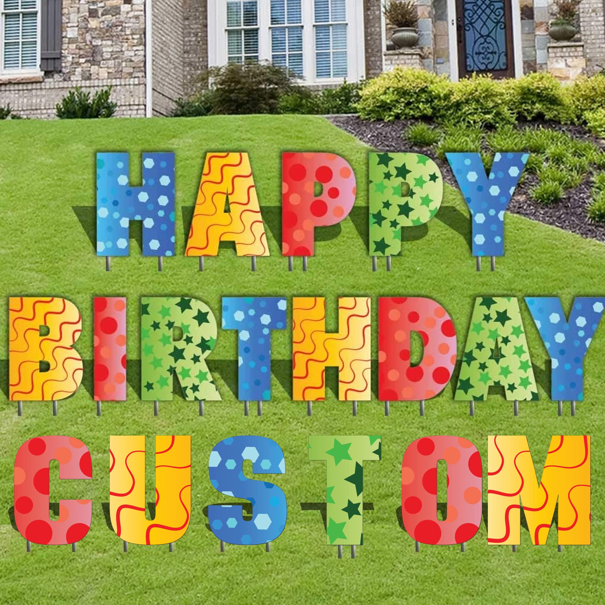 VictoryStore Happy Birthday Custom Yard Sign