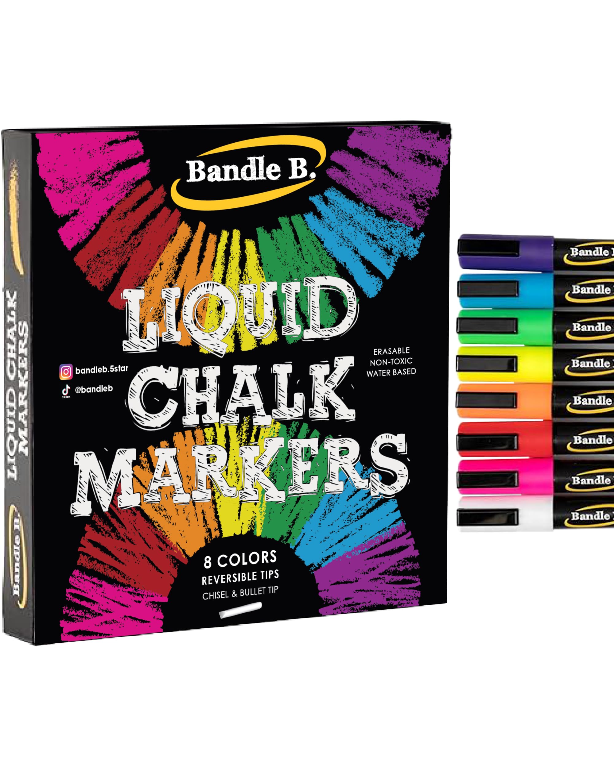 Bandle B. Liquid Chalk Markers — 6mm (8-Pack)