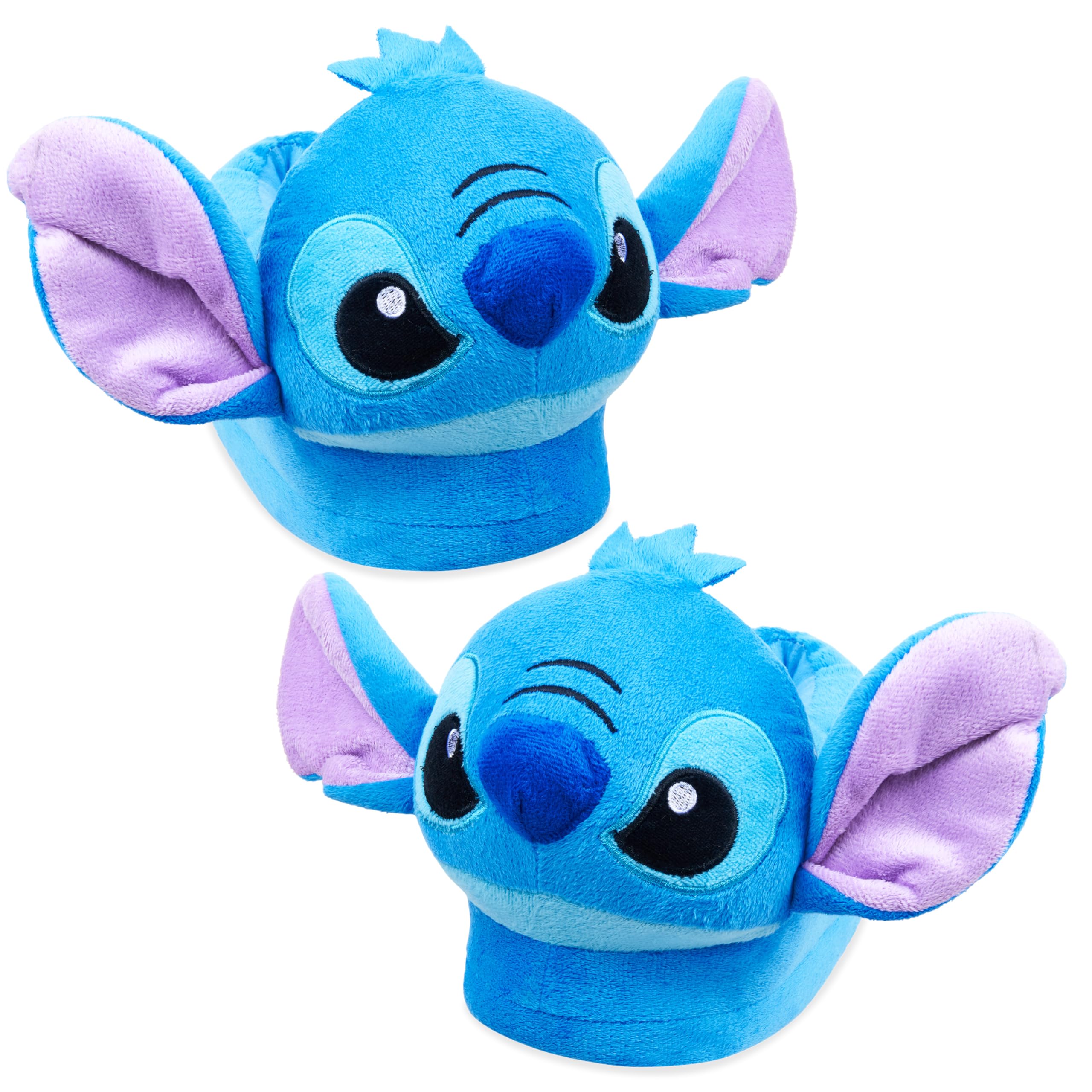 Disney Stitch 3D Plush Slippers for Women Teens Eeyore Baby Yoda Soft Cozy Fleece Non Slip House Shoes Gifts for Women Blue Stitch 9-10