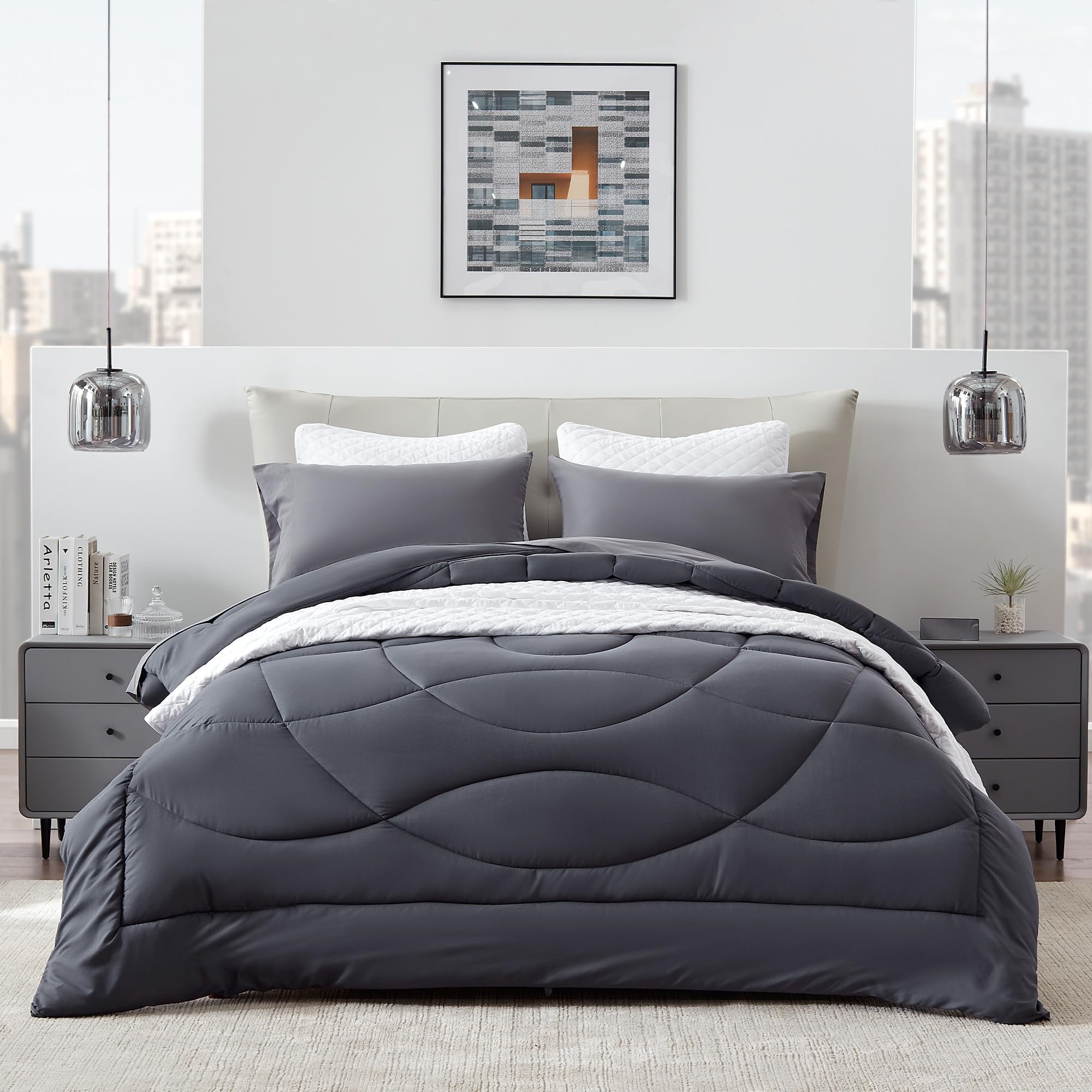 SLEEP ZONE U-Shape Quilted Comforter (King)