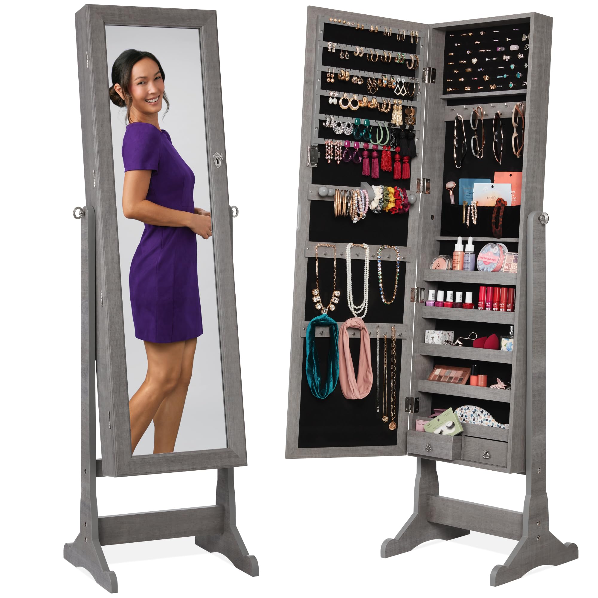 Best Choice Products Freestanding Jewelry Armoire