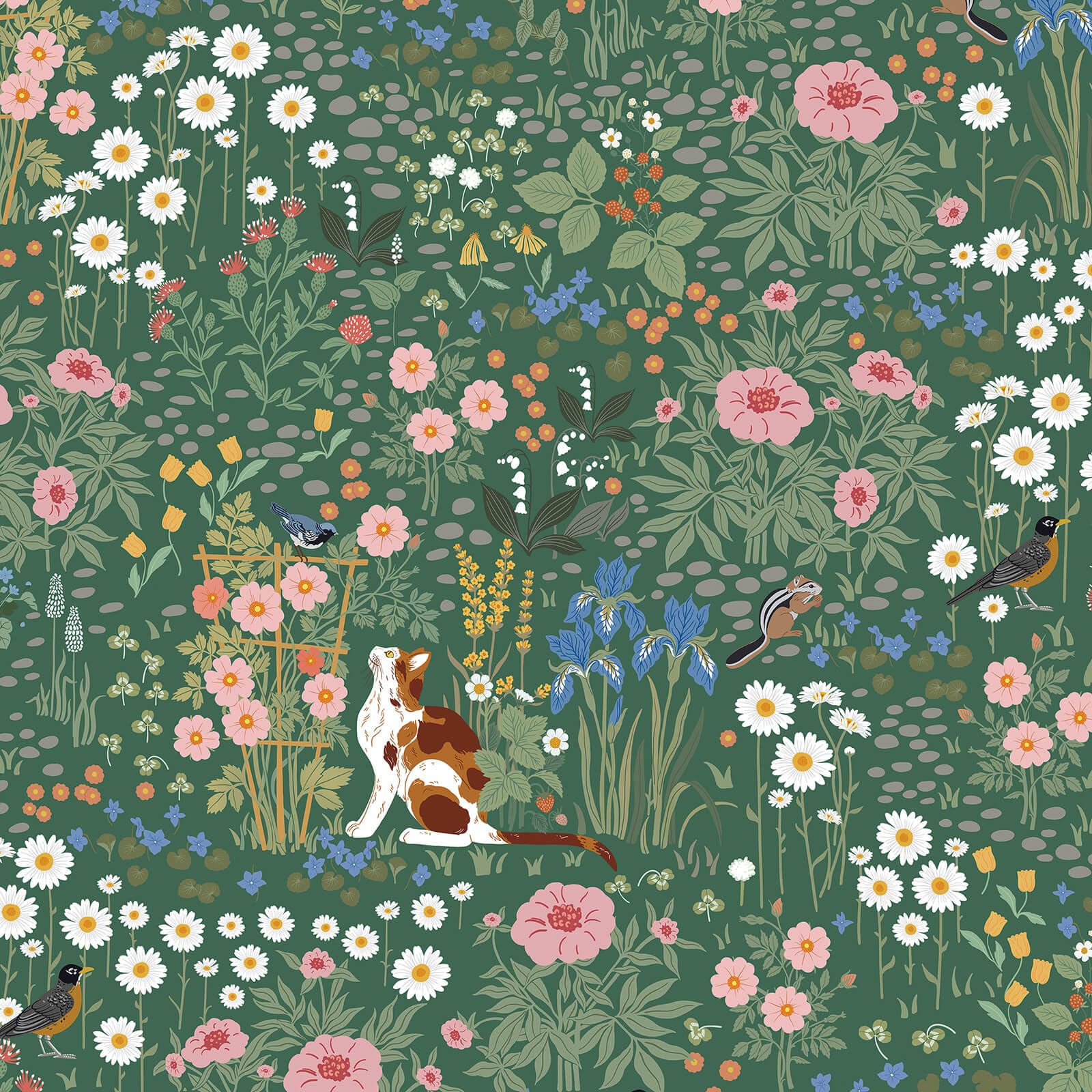 Heroad William Morris–Style Floral Peel-and-Stick