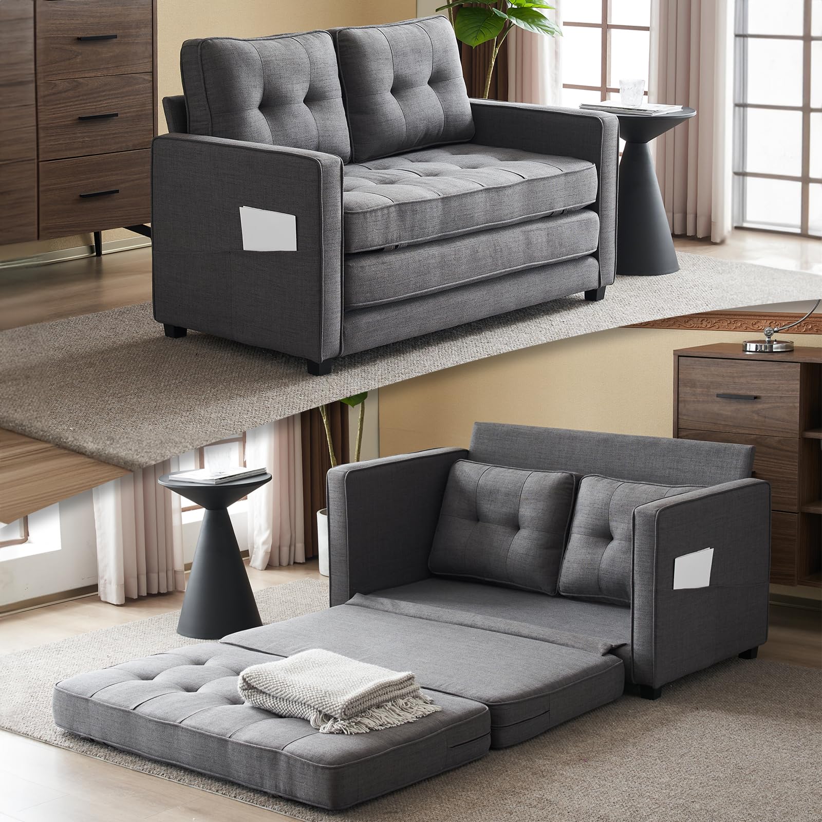 VINGLI Convertible Loveseat Sleeper