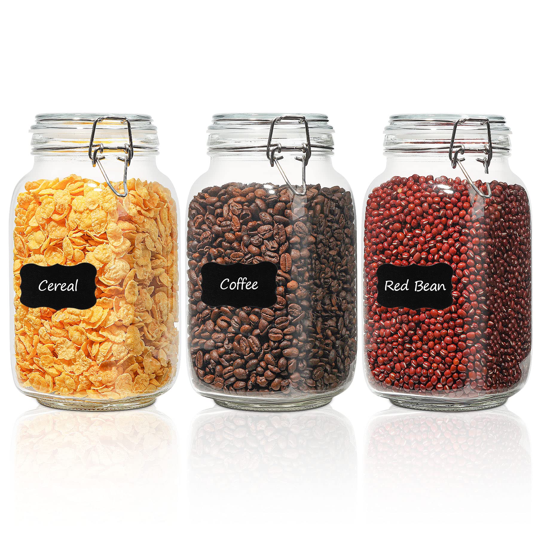 ComSaf 51oz Glass Canisters (3-Pack)