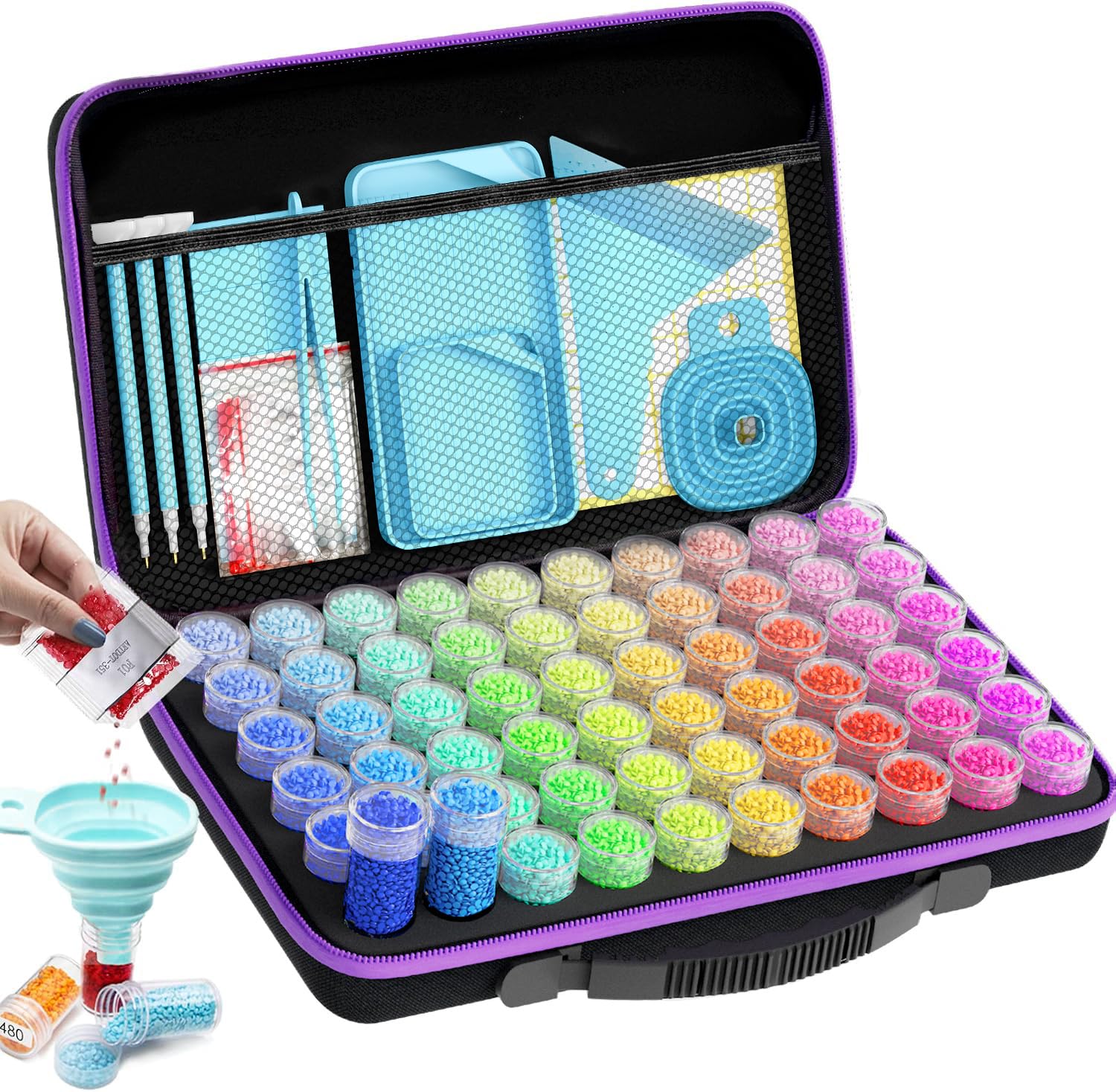 ARTDOT 60-Slot Diamond Art Storage Case