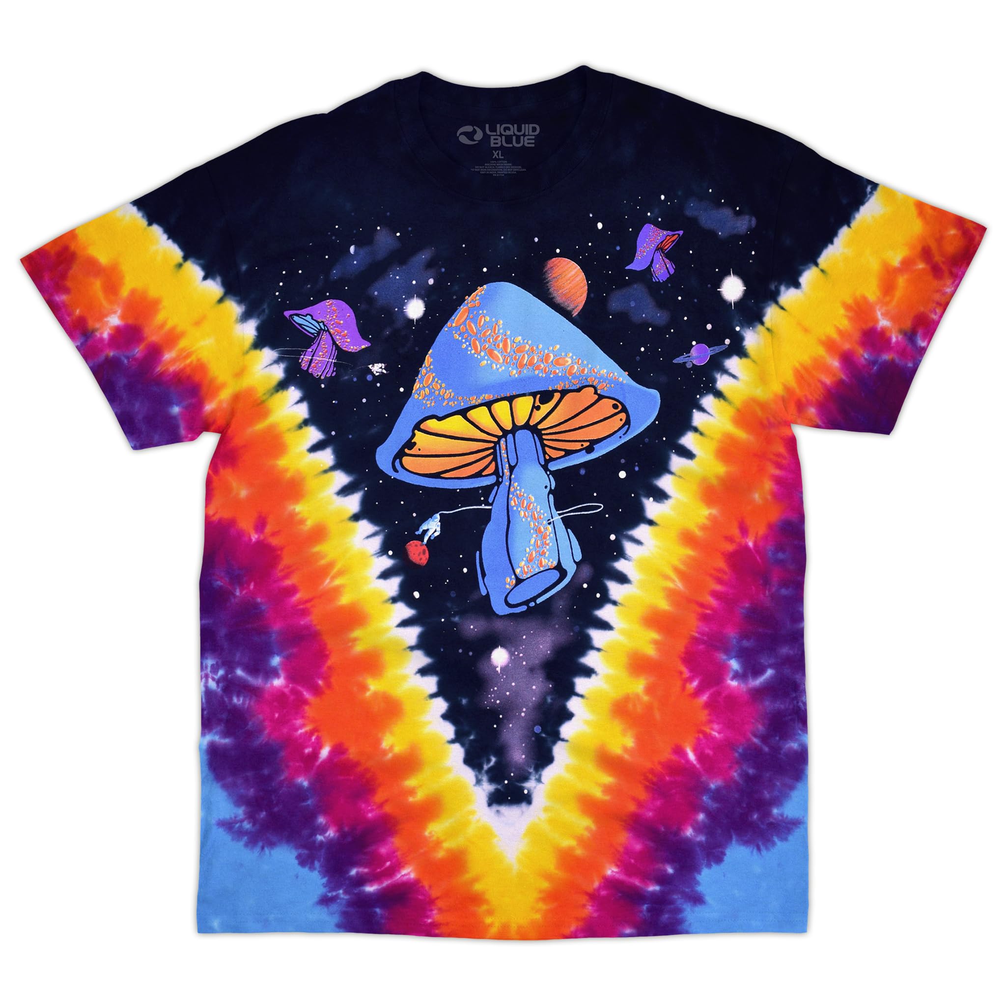 Liquid Blue Space Shroom Tie-Dye T-Shirt
