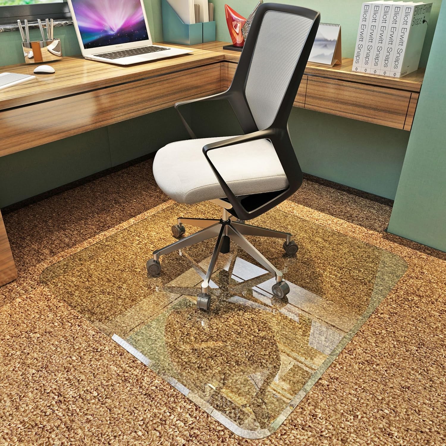 Clearly Innovative Tempered Glass Chair Mat 36 x 46