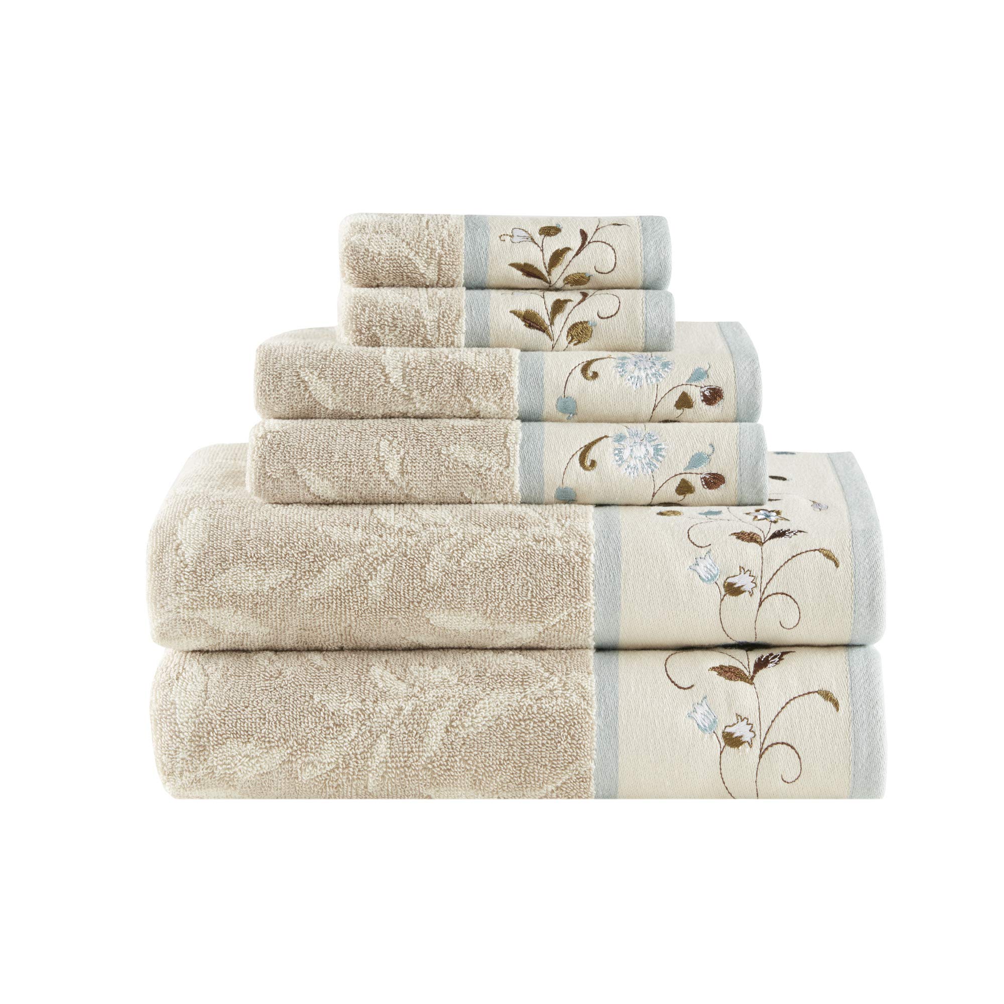 Madison Park Serene Embroidered Towel Set