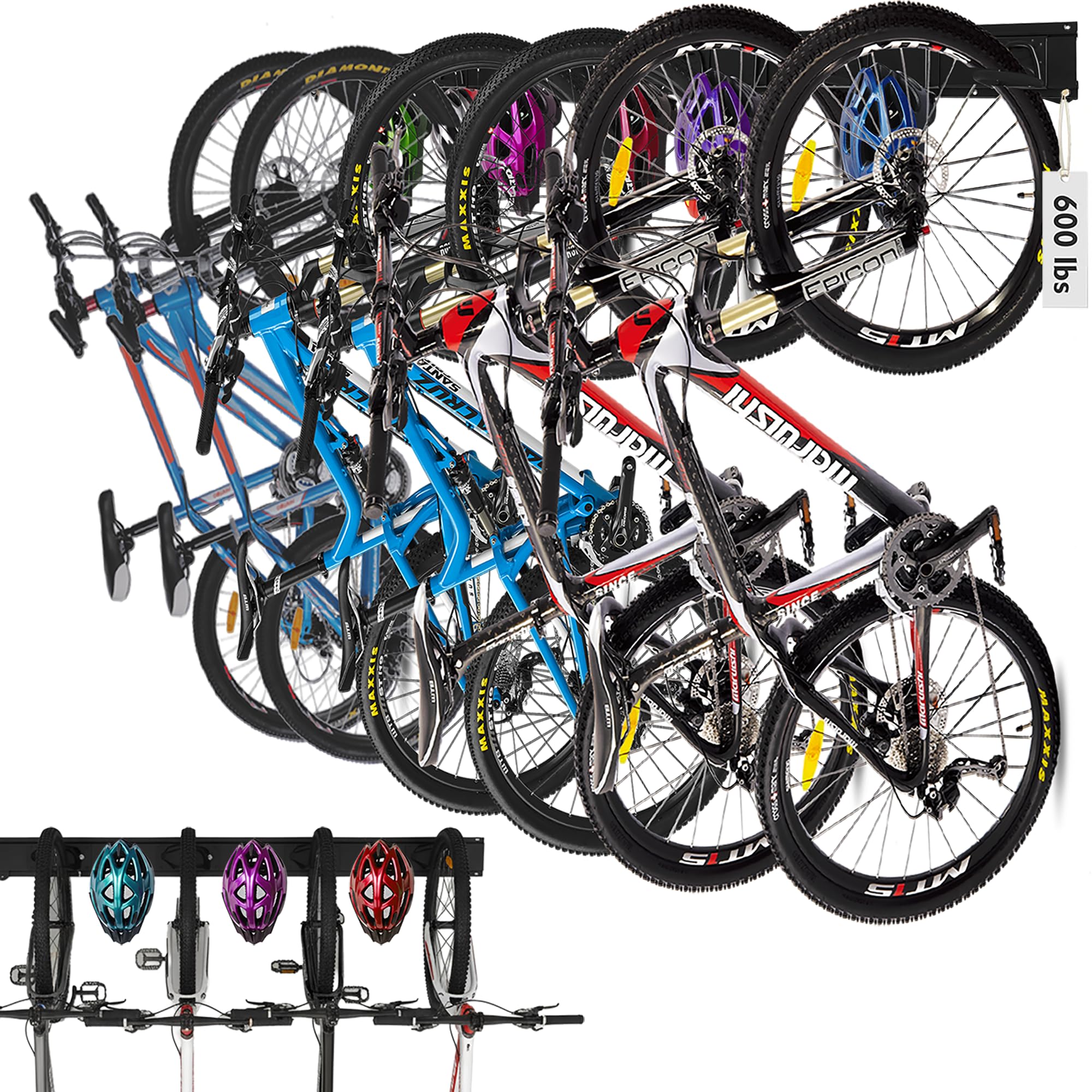 HORUSDY 6-Bike Wall Rack