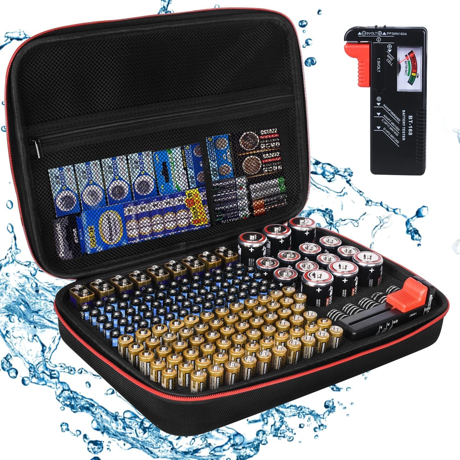 Keabys Large Capacity Battery Organizer