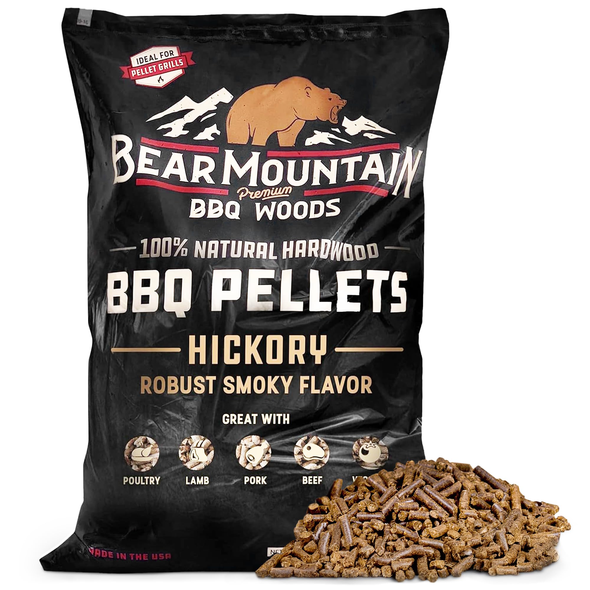 Bear Mountain Hickory Pellets (40 lb)