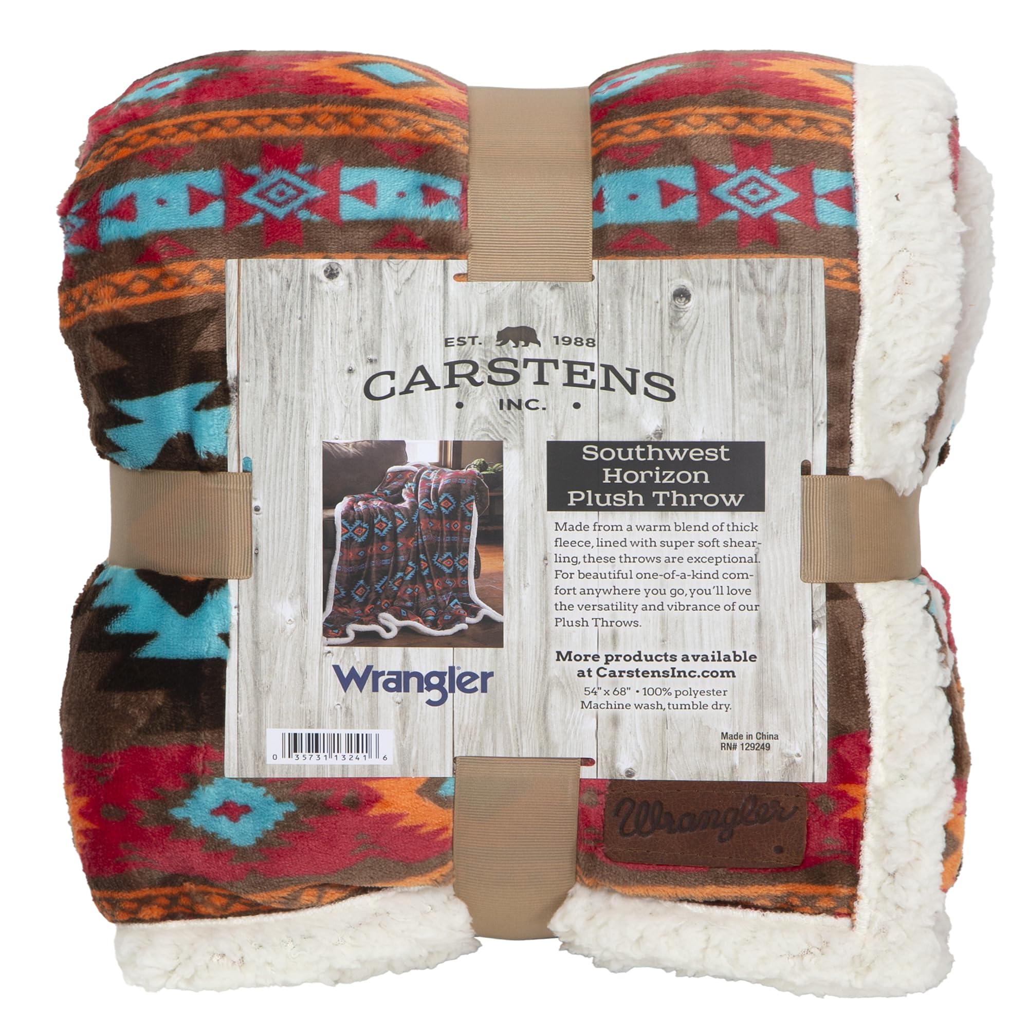 Carstens Wrangler Sherpa Fleece Throw