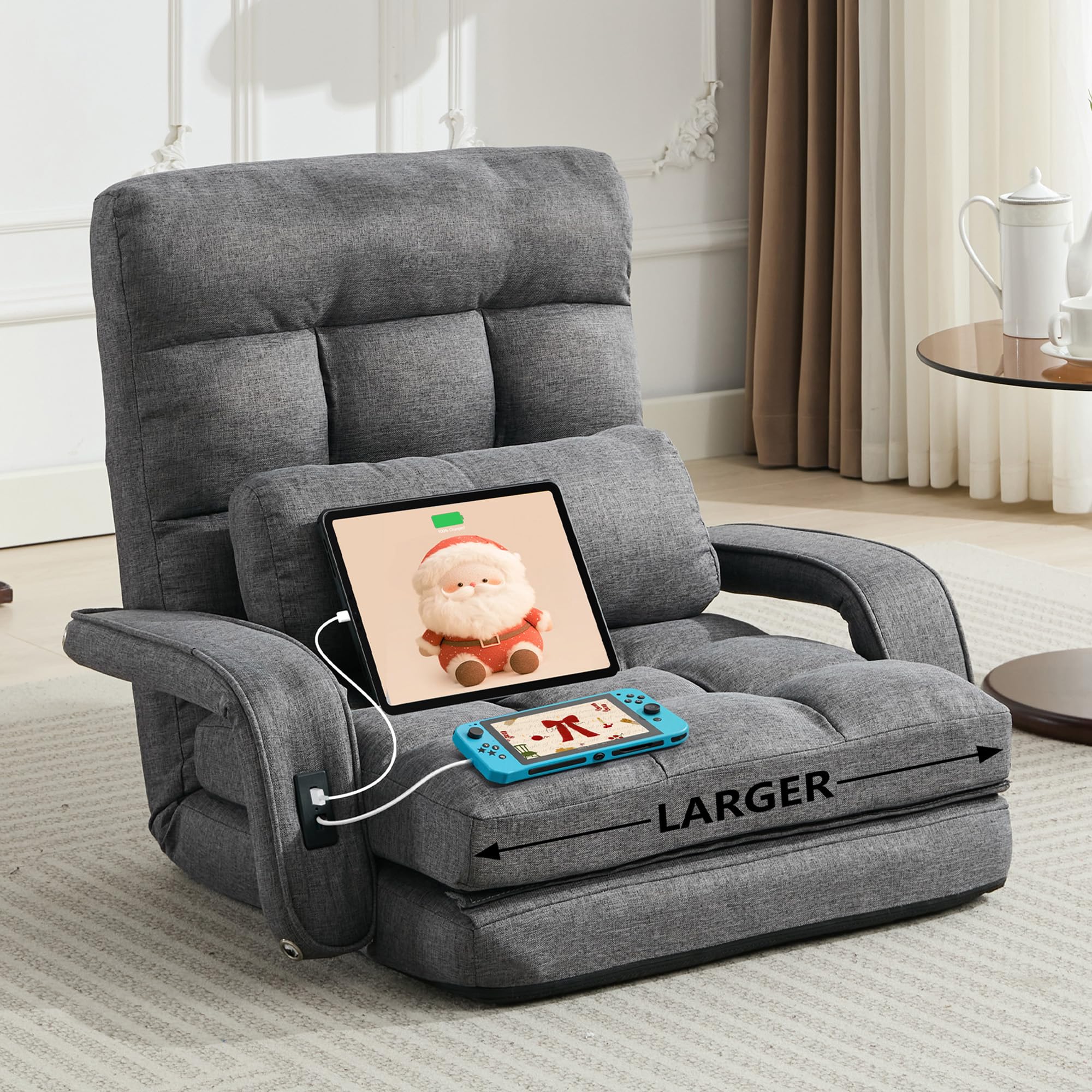 STHOUYN Folding Floor Gaming Chair