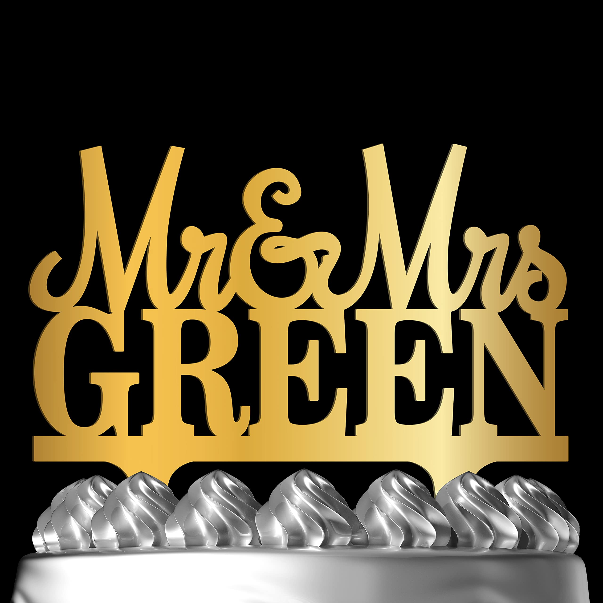 Mr & Mrs Personalized Mirrored Topper