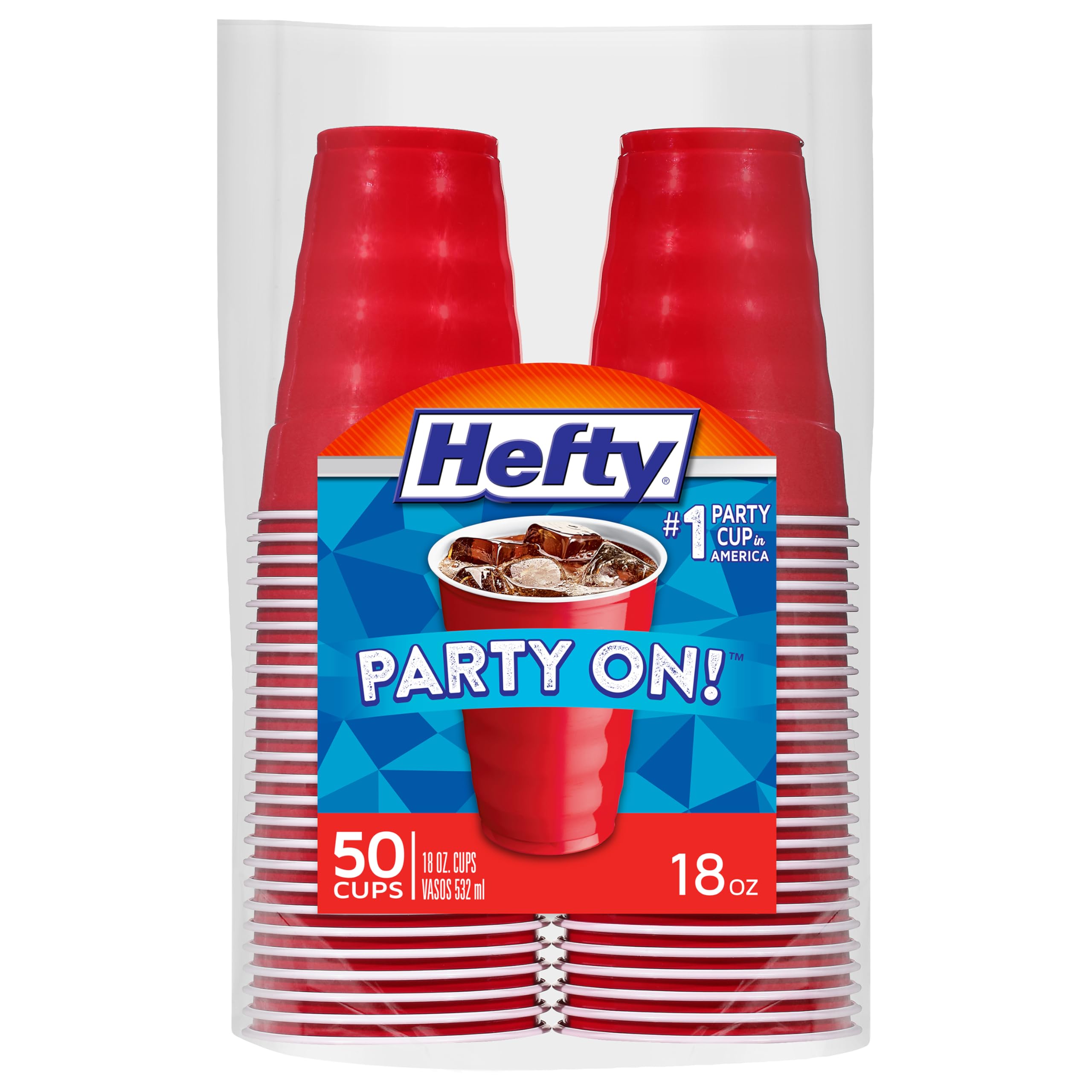 Hefty Party On 18 oz Red Cups