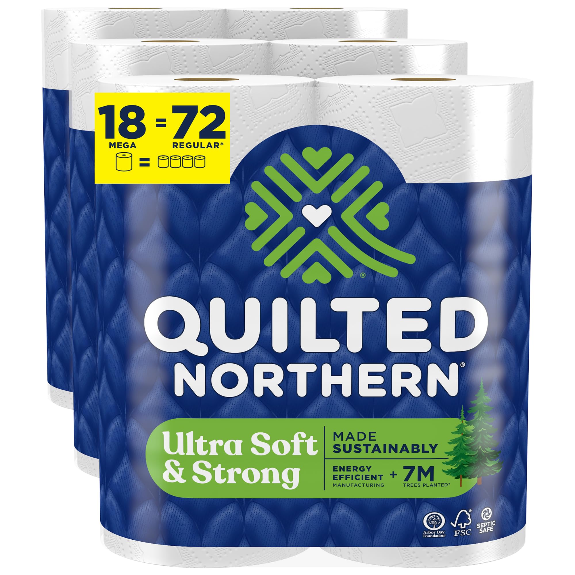 Quilted Northern Ultra Soft & Strong Toilet Paper, 18 Mega Rolls