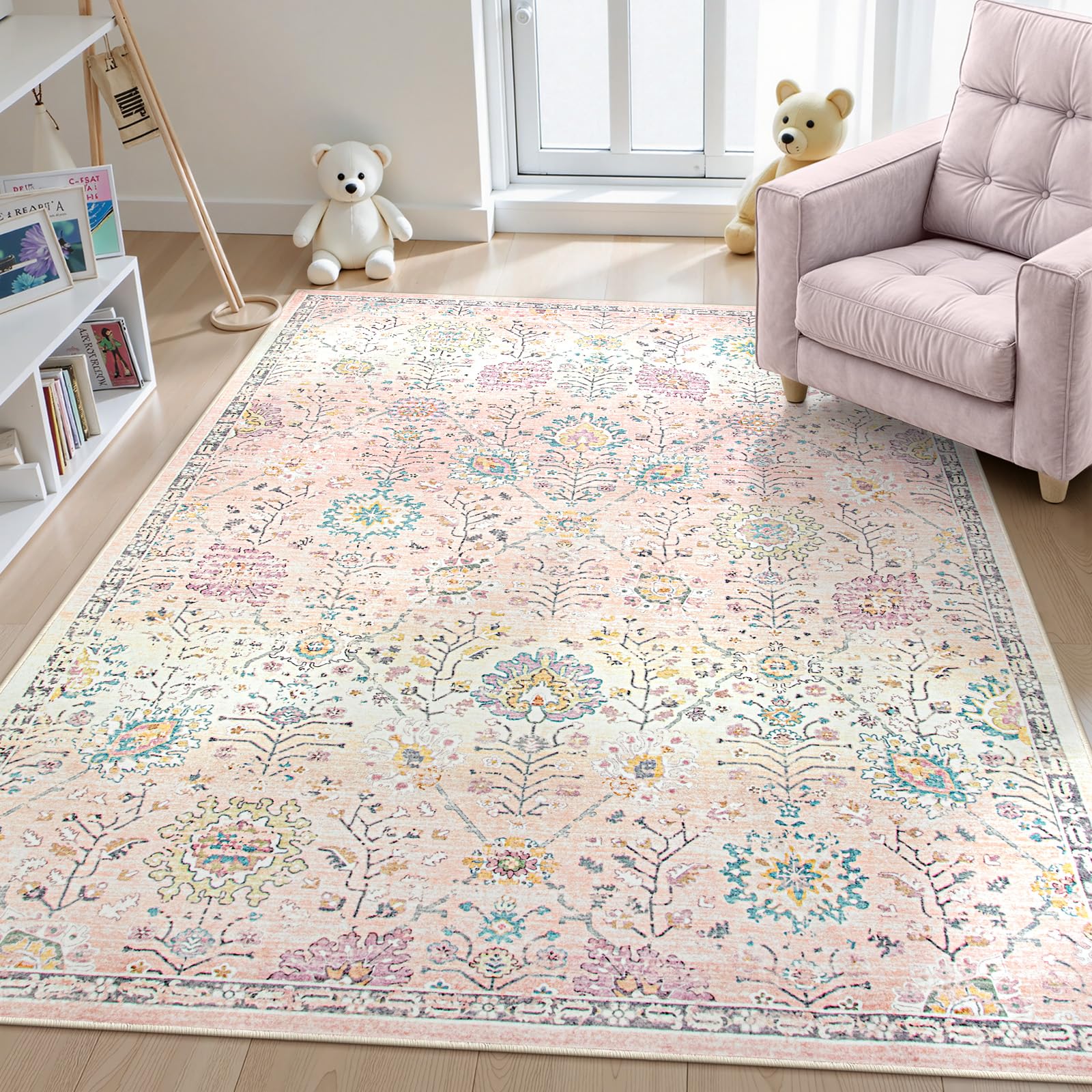 Lahome Flavie Pink Boho Rug