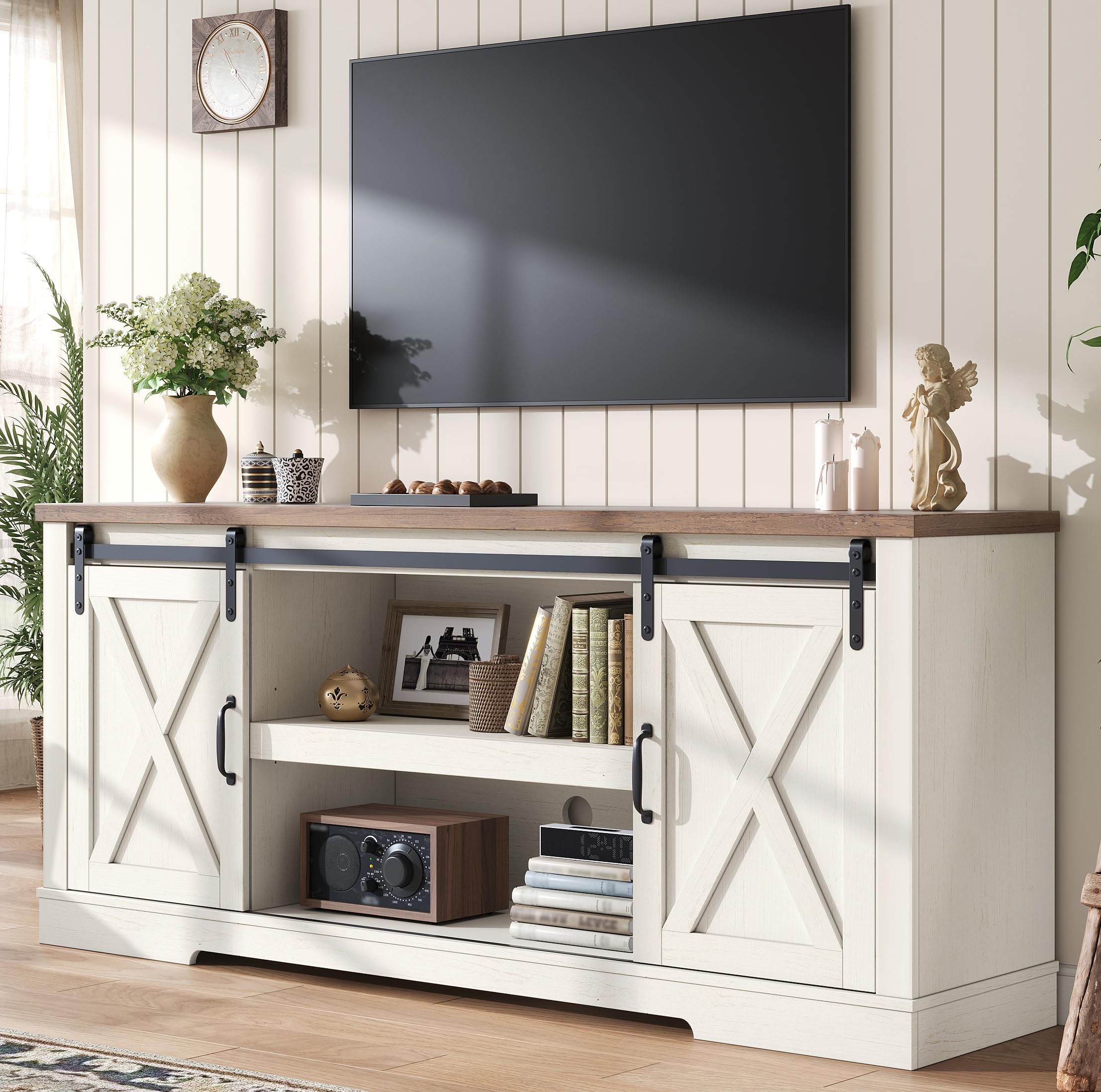 AMERLIFE 66" Farmhouse TV Stand