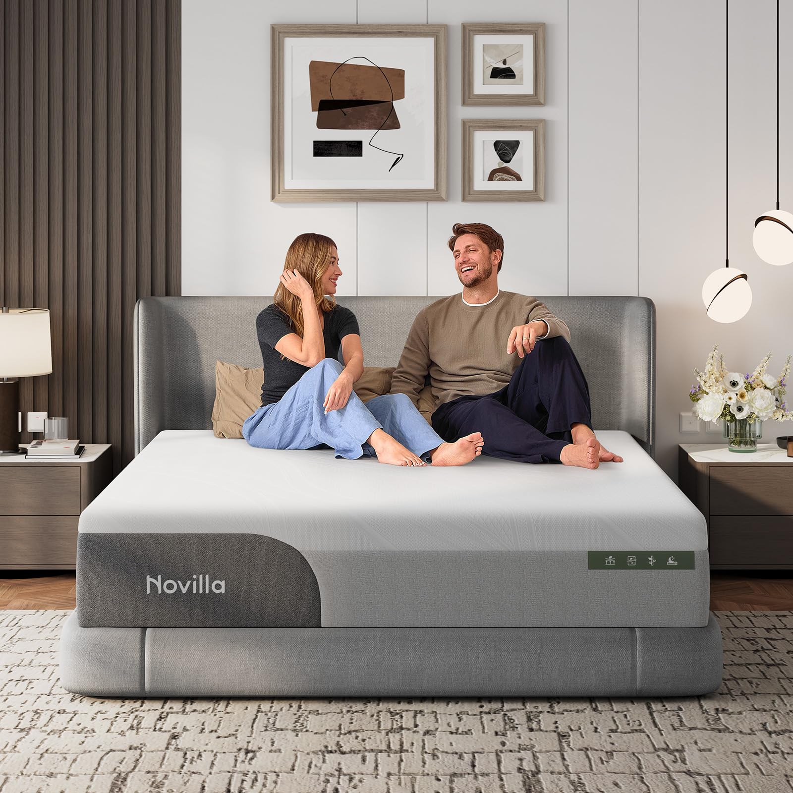 Novilla Queen Mattress 14 Inch — Gel-Infused Cooling Memory Foam