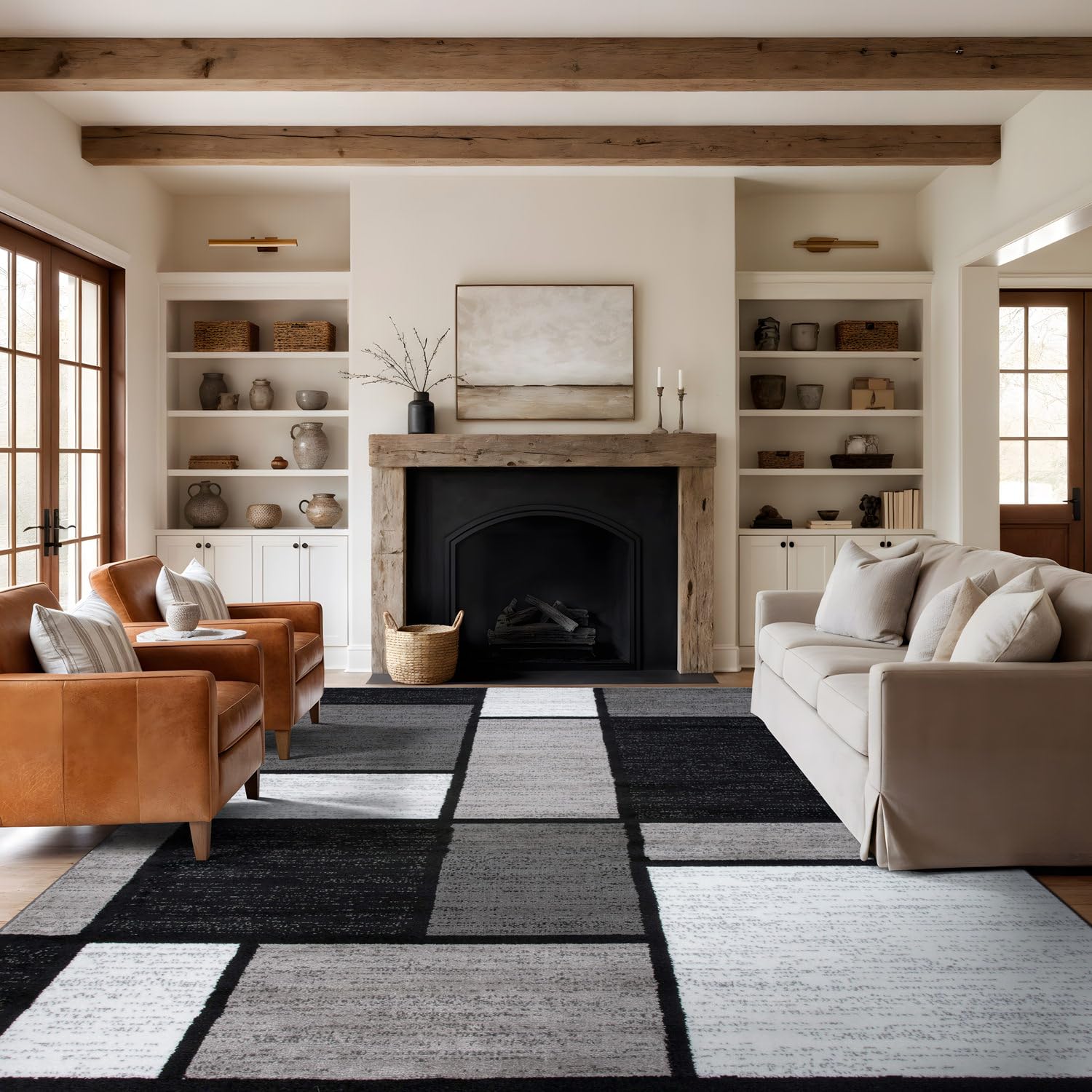 Rugshop Modern Geometric Gray Rug