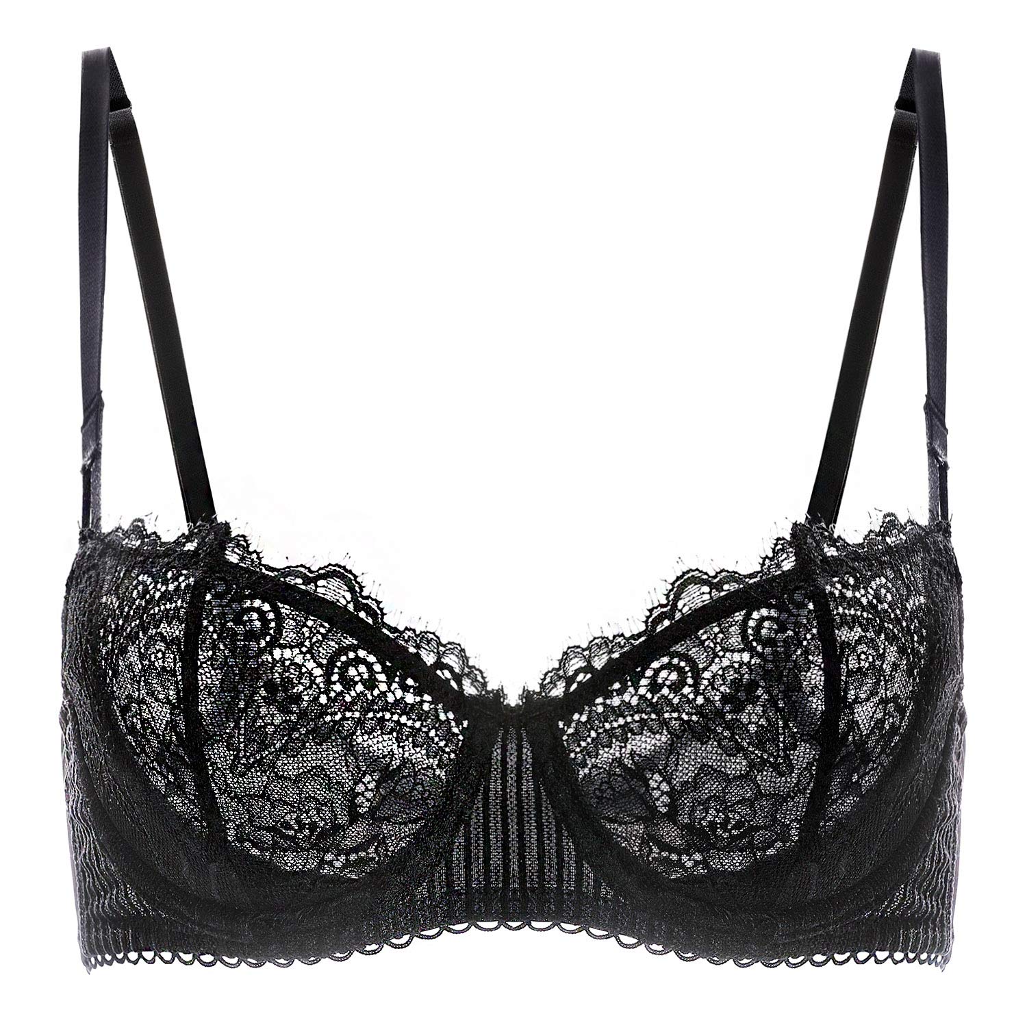 DOBREVA Lace Balconette Unlined Bra