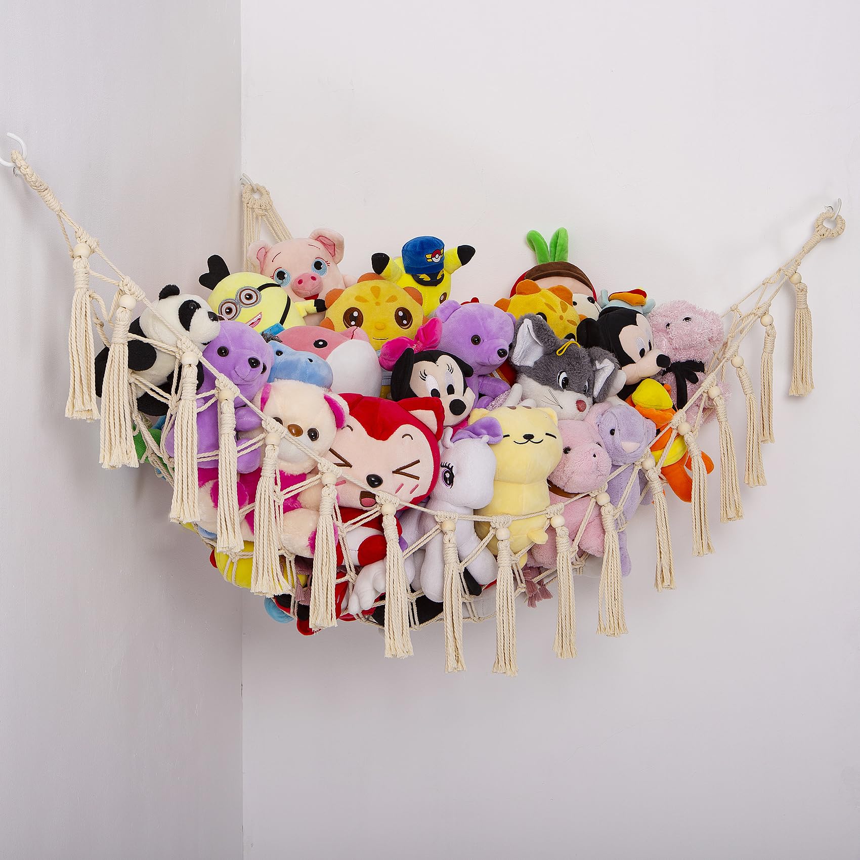 Handmade Macrame Hammock with Wooden Beads