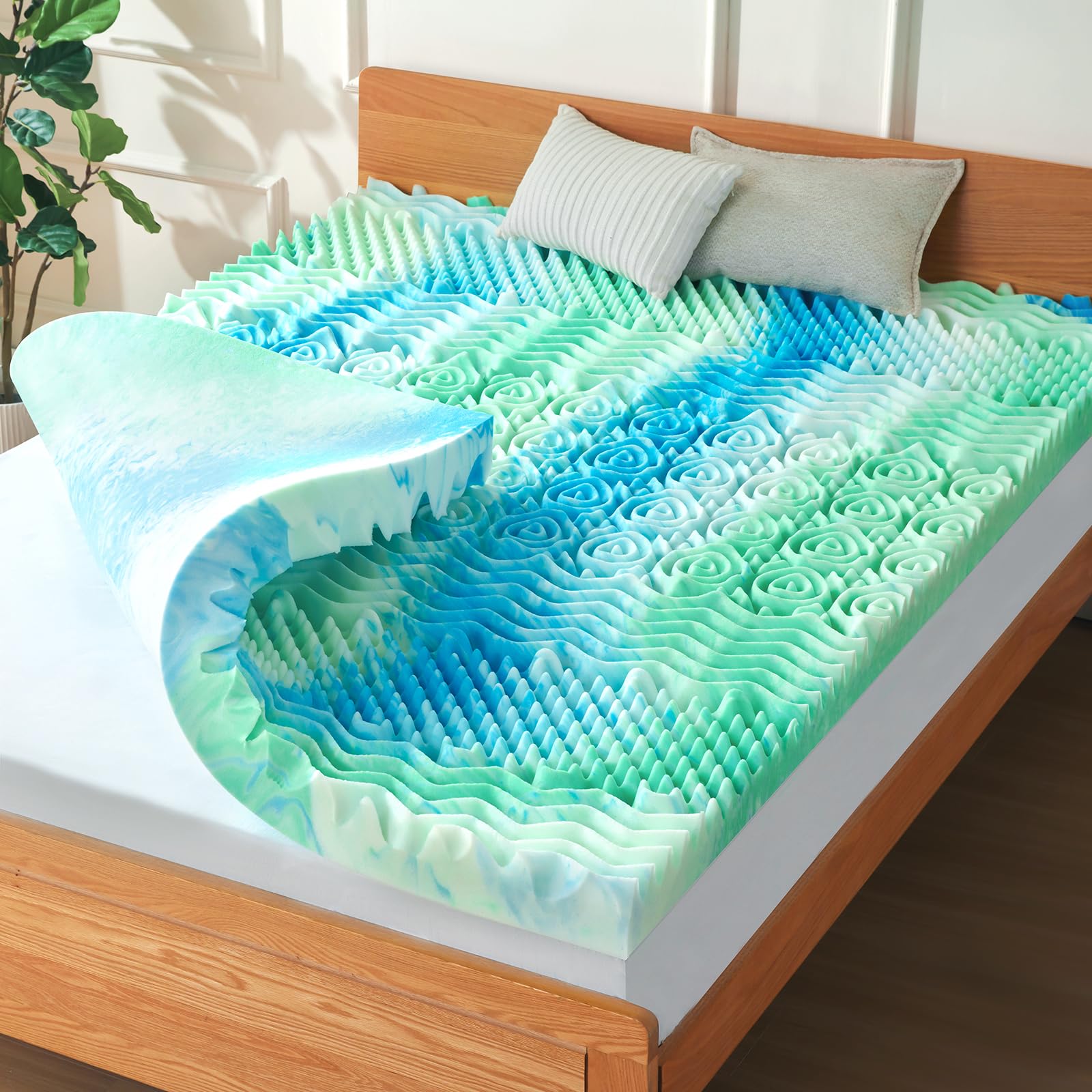 Soosleepy 3-Inch 7-Zone Egg-Crate Topper