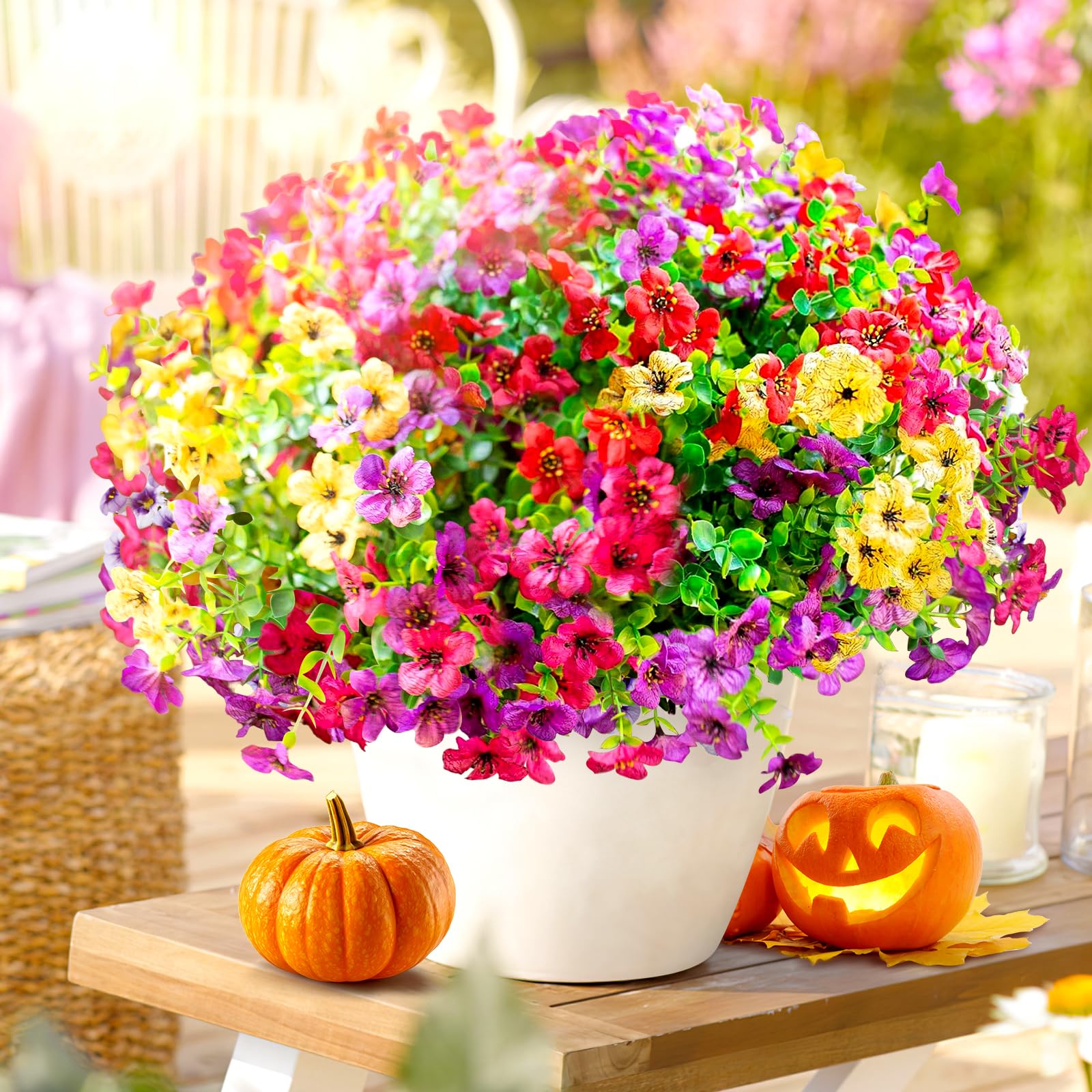 Artificial Daisy Bundles with Eucalyptus