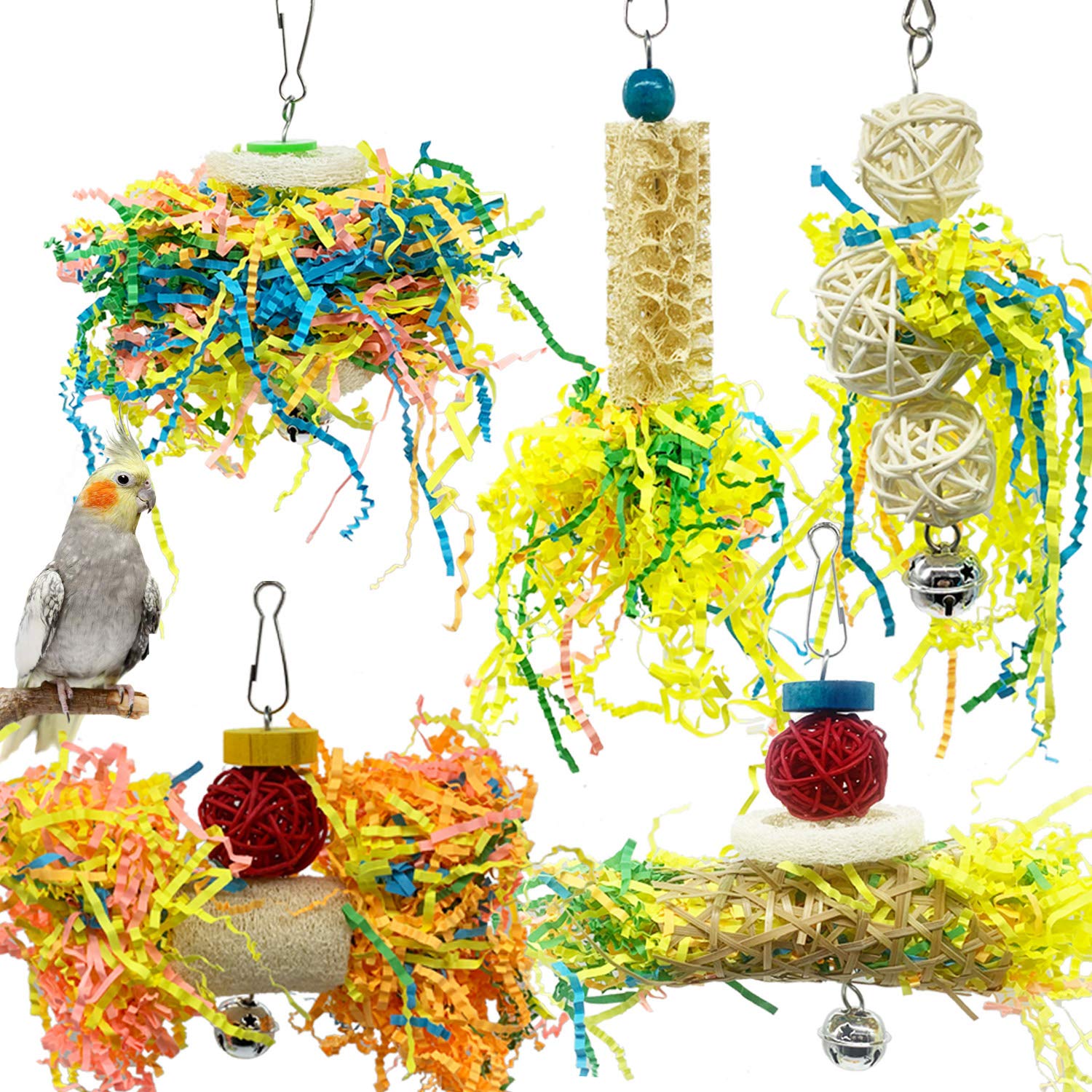 EBaokuup Shredding Bird Toys (5-Pack)
