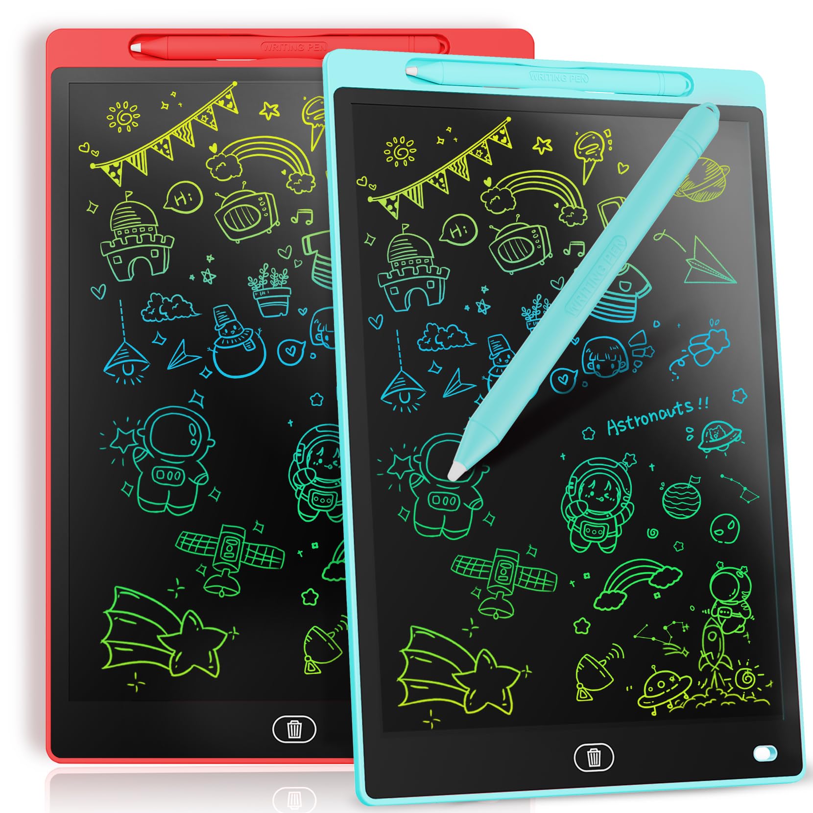 10 Inch LCD Colorful Writing Graphic Tablet — 2 Pack