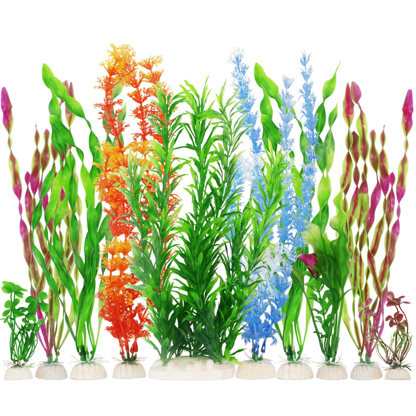 MyLifeUNIT 10-Piece Aquarium Plant Set