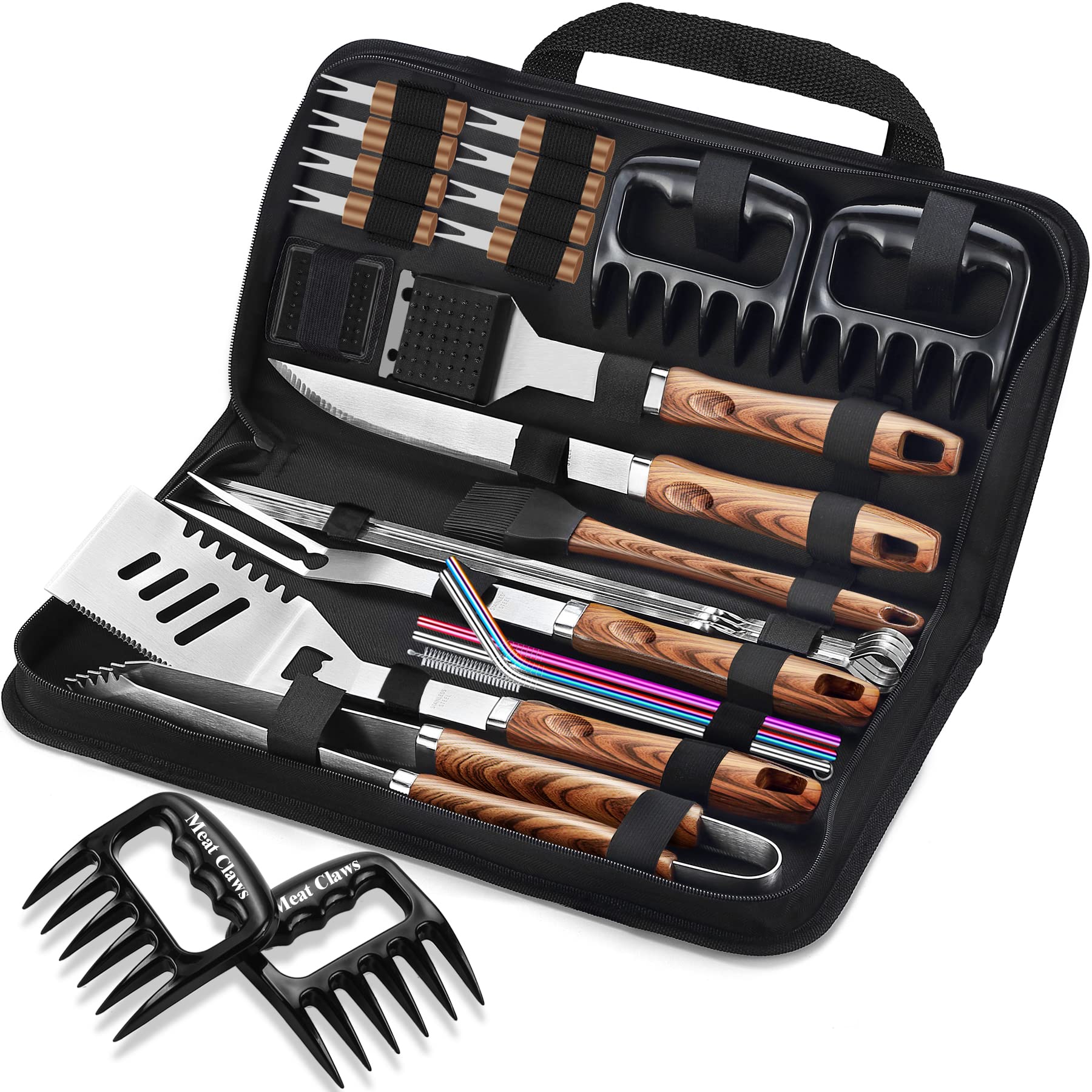 ROMANTICIST 27-Piece Grill Kit with Meat Claws
