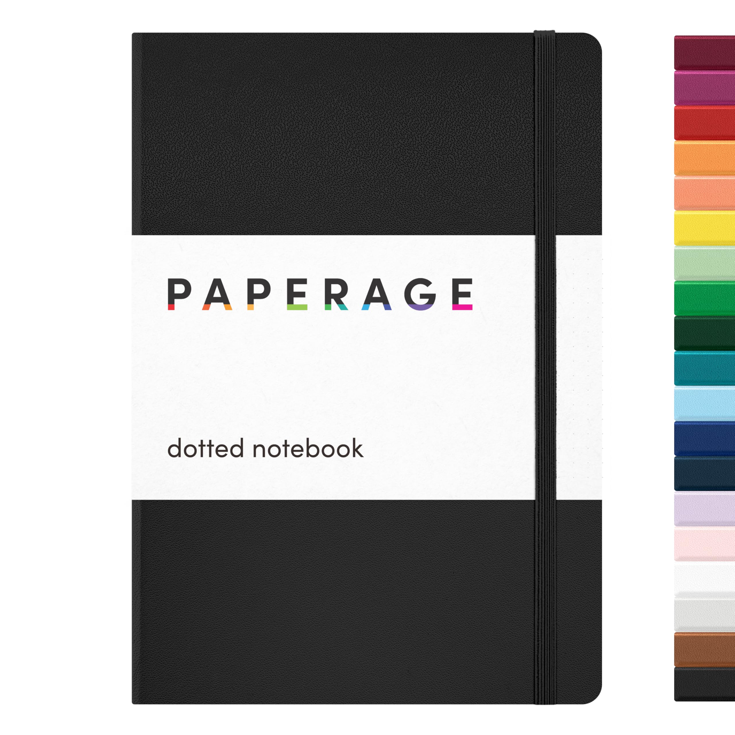 PAPERAGE Dotted Journal Notebook — Medium, 100 GSM, 160 Pages, Hardcover