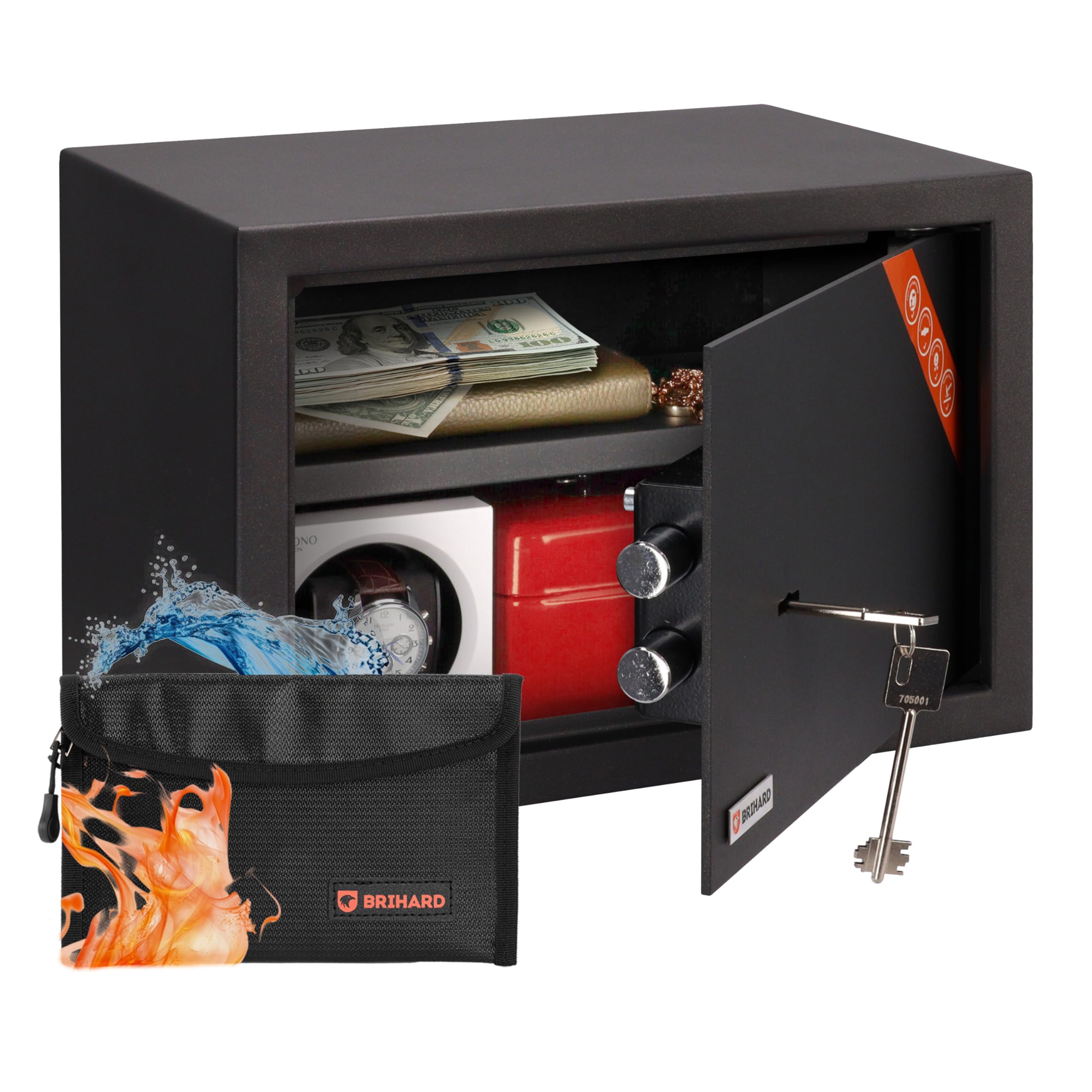 Brihard Family Key Lock Safe