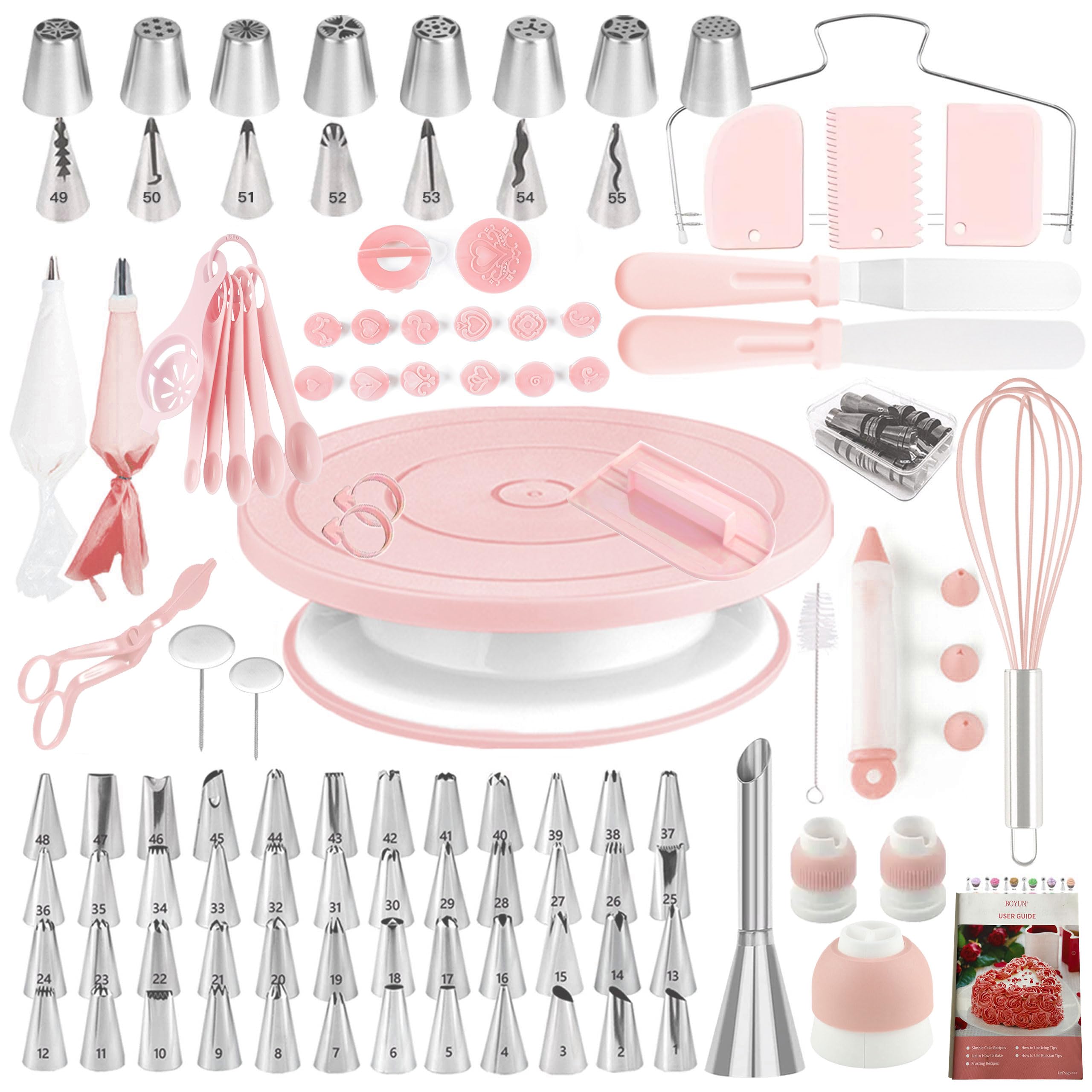 137-Piece Pink Cake Decorating Kit