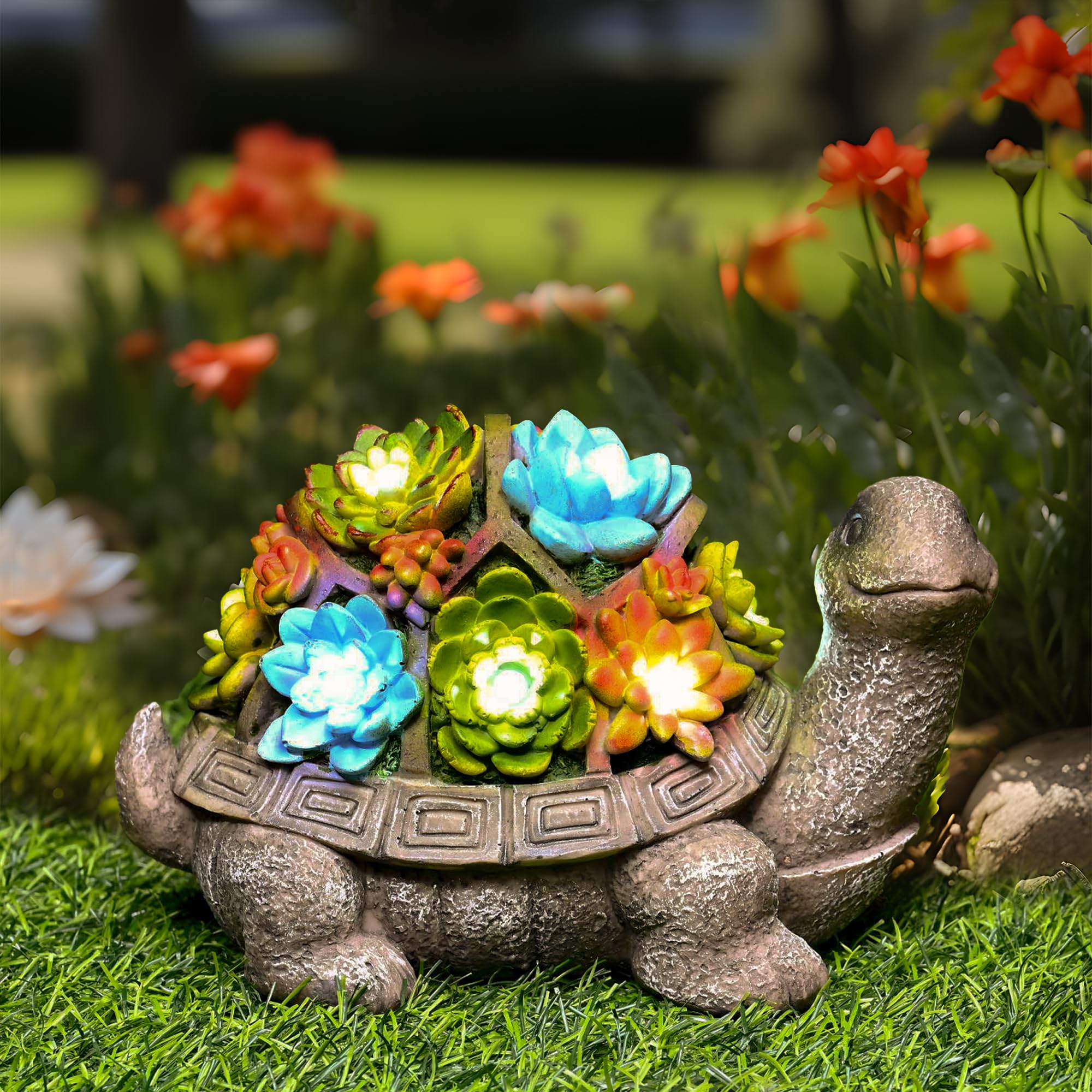 GIGALUMI Solar Turtle Garden Statue