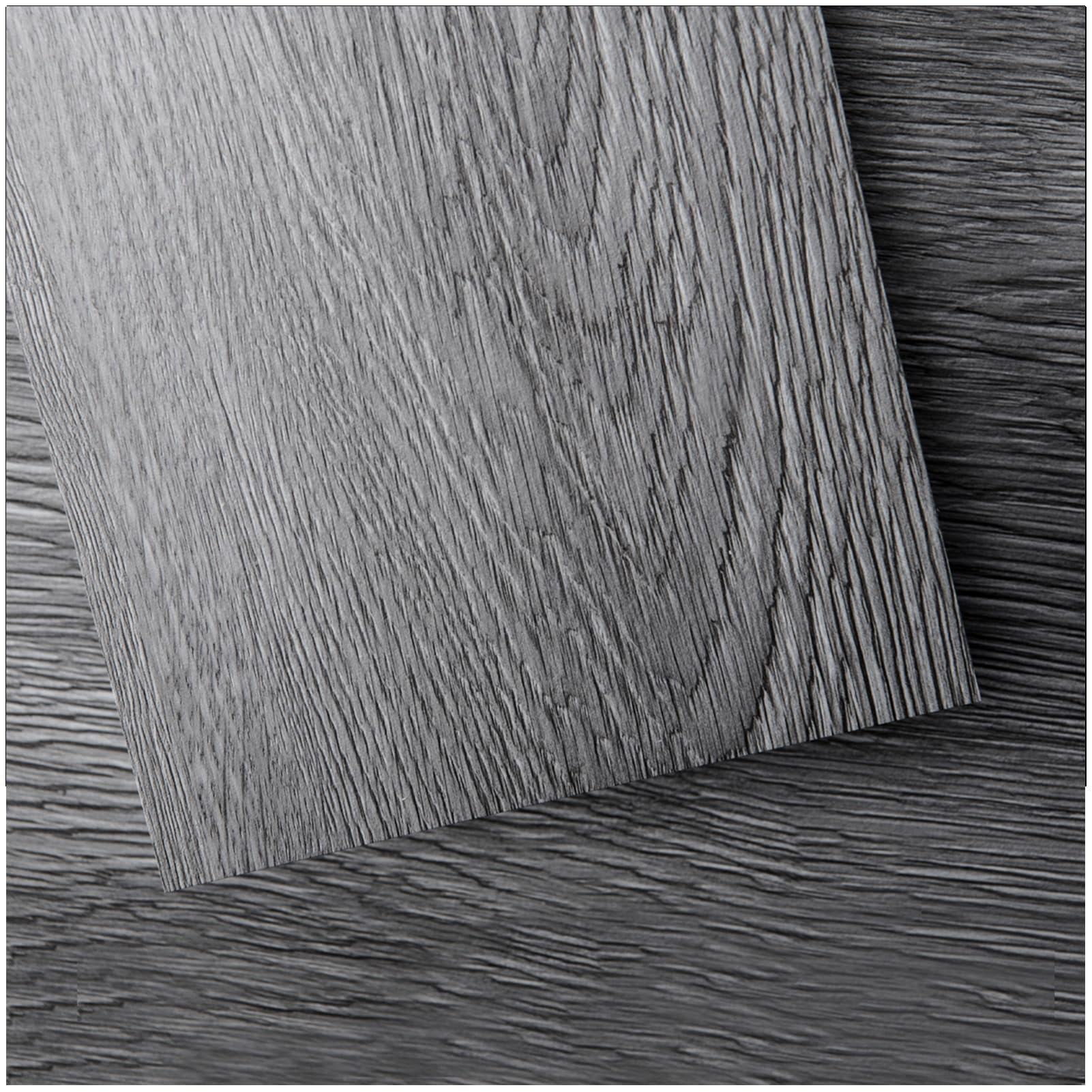 Art3d Peel and Stick Floor Tile Vinyl Wood Plank 36-Pack, Deep Gray