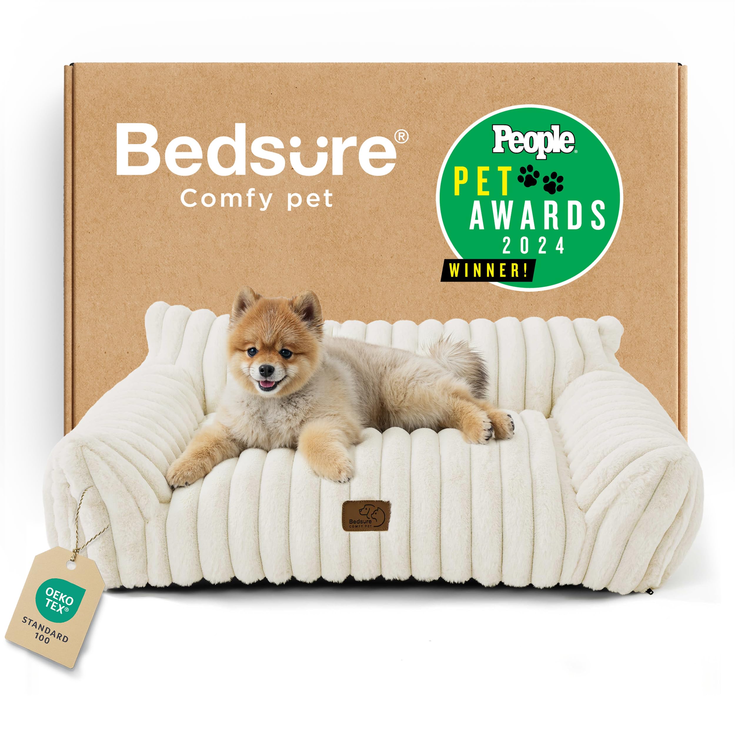 Bedsure ComfyFleece™ Cute Cat Couch (Three-Sided Pet Sofa)
