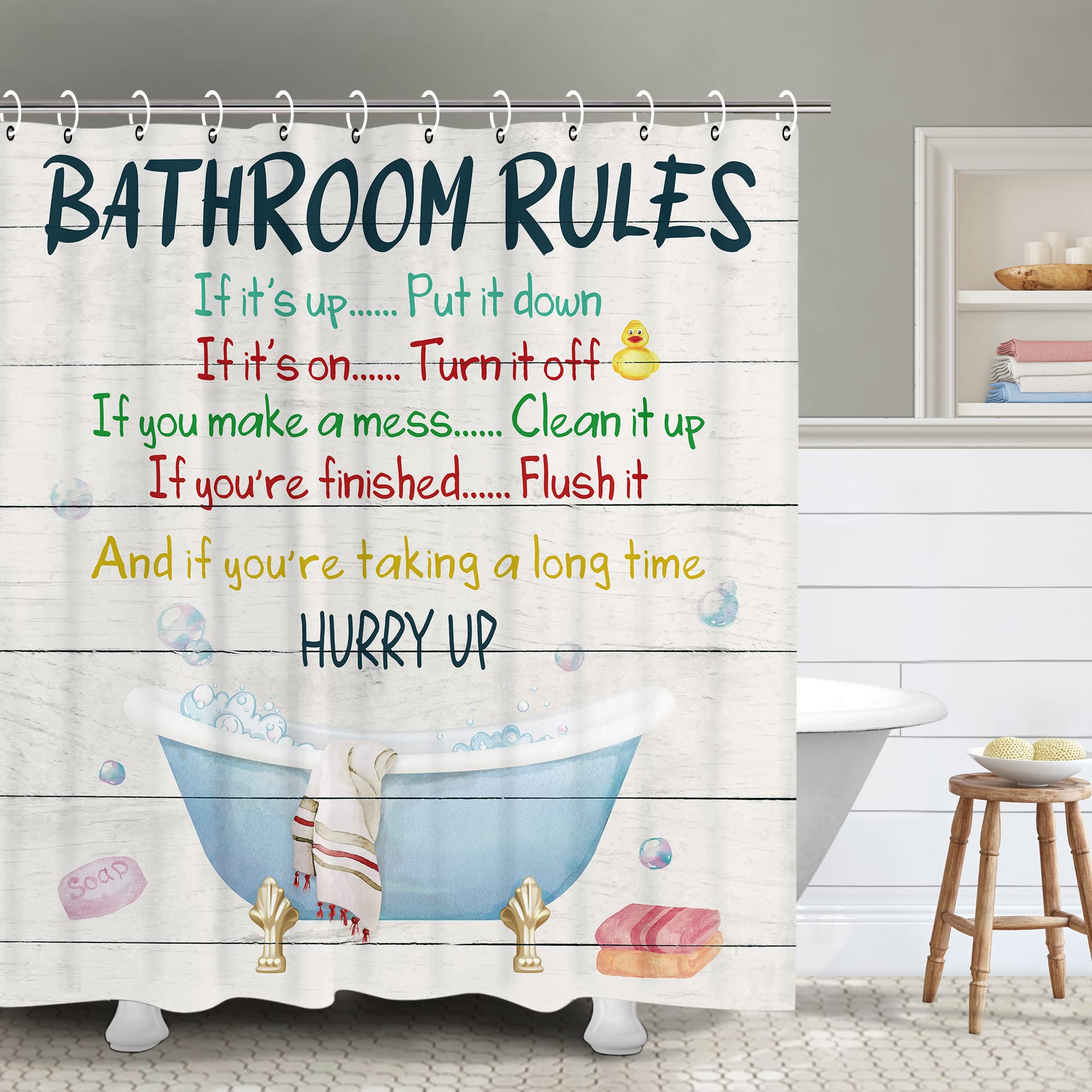 RosieLily Motivational Kids Shower Curtain