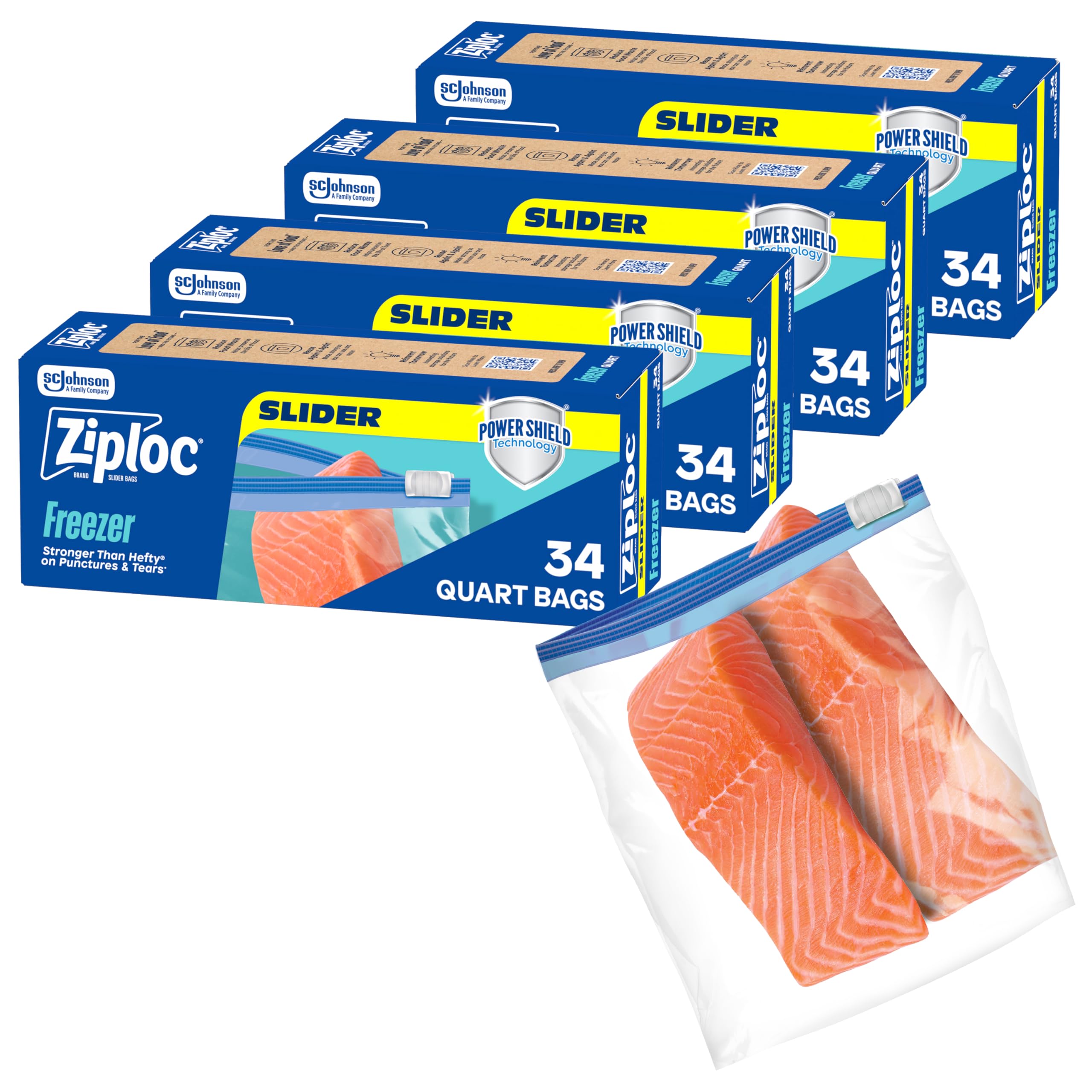 Ziploc Quart Slider Freezer Bags (4-Pack)