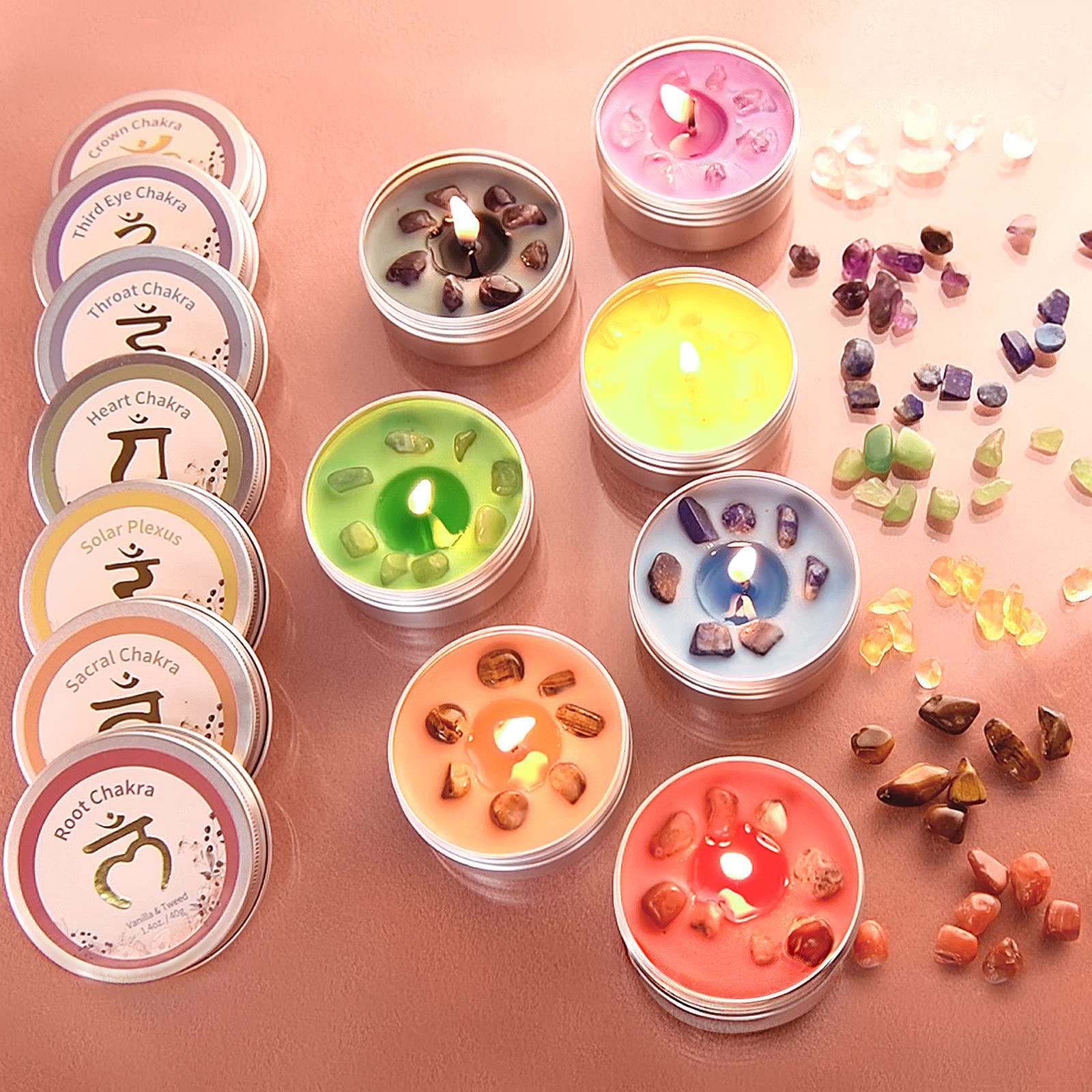 7-Pack Chakra Candle Set