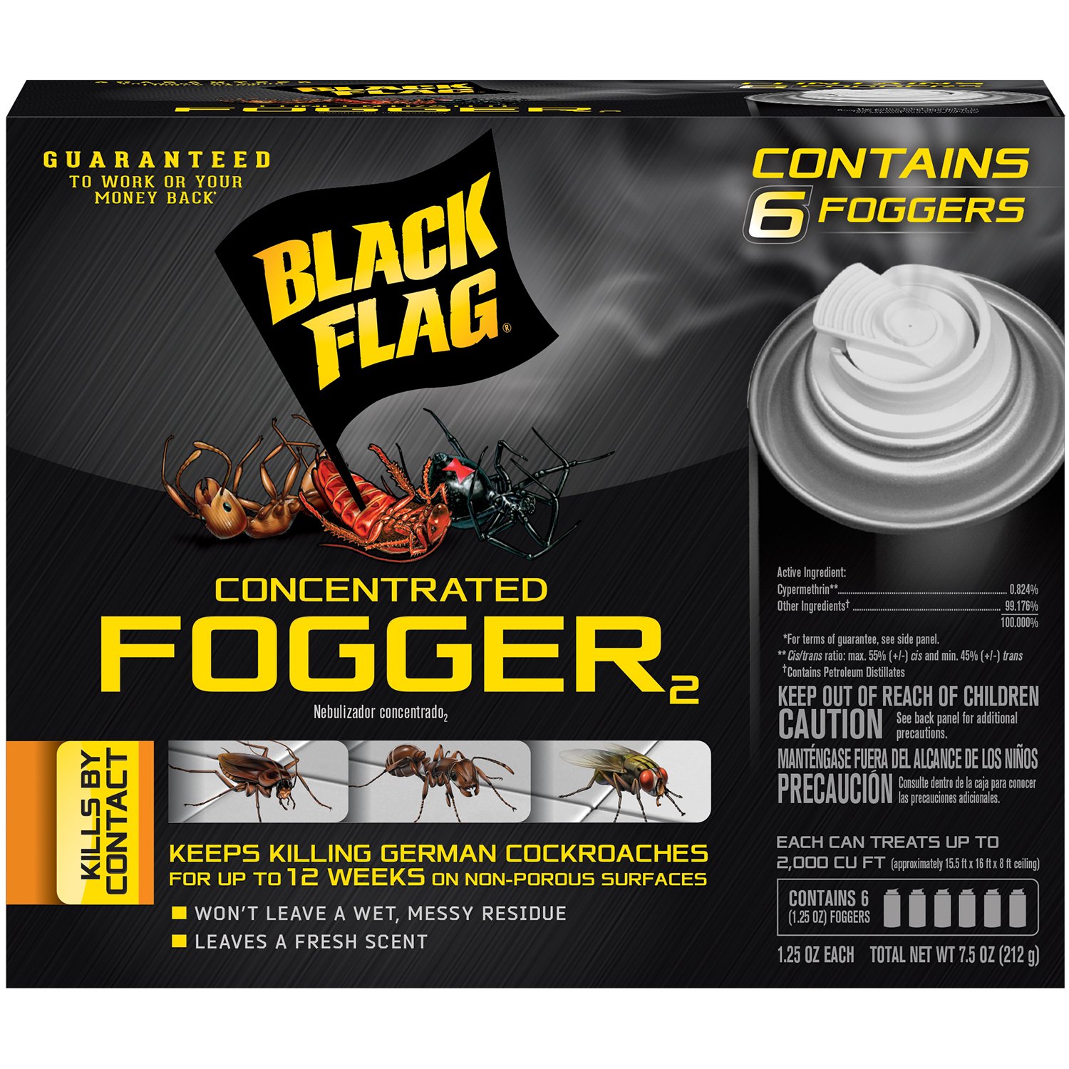 Black Flag Concentrated Fogger (6 Count, 1.25 oz cans)