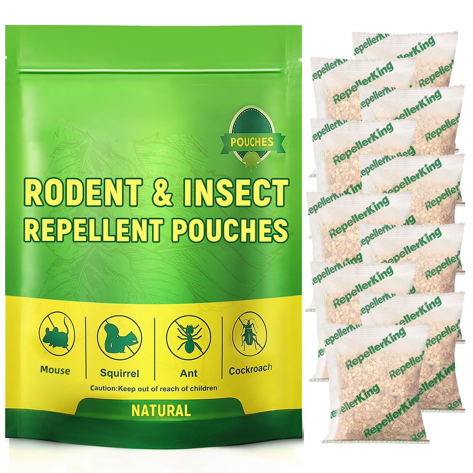 Extra-Strength Peppermint Repellent Pouches (10 Pack)