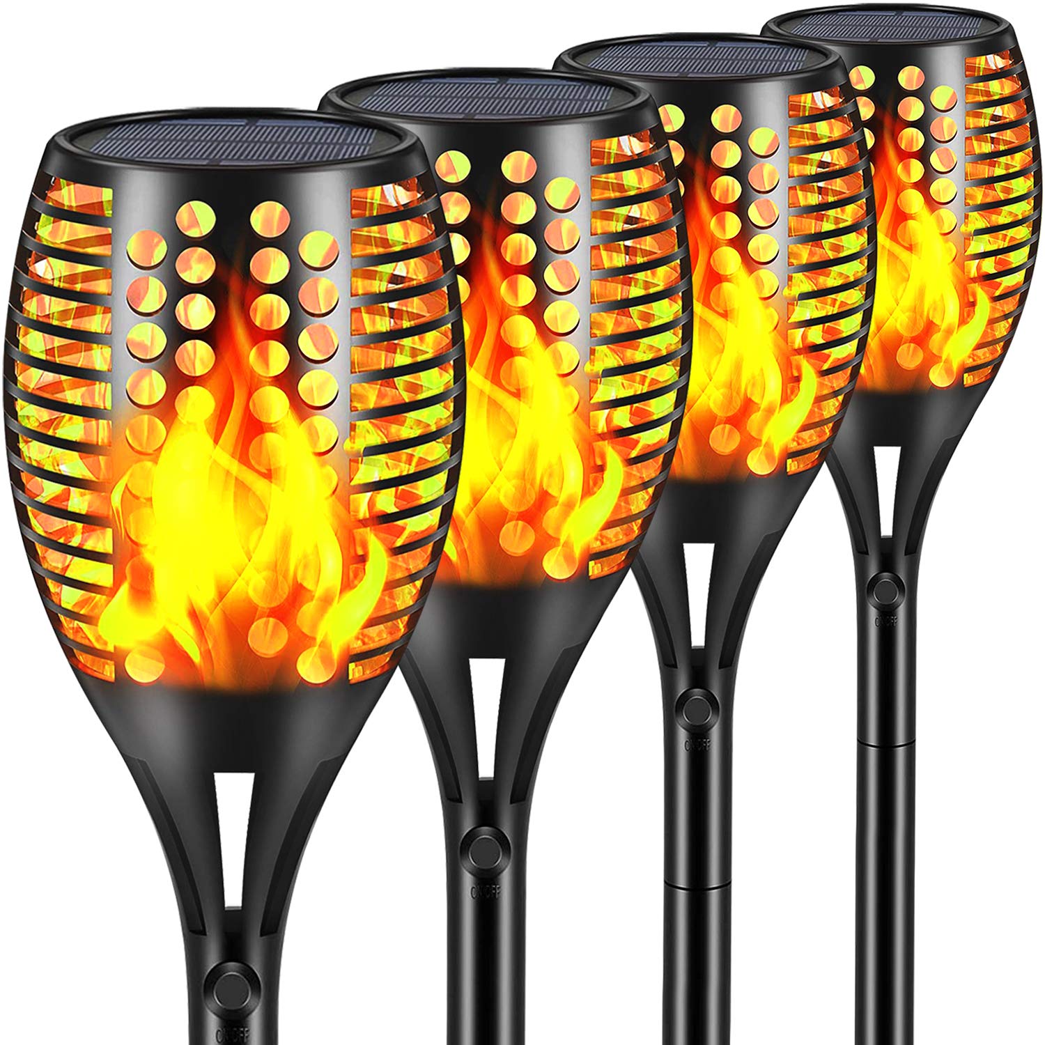 Aityvert Upgraded Larger Solar Torch Lights, 43" 96 LED, Flickering Flame (4 Pack)