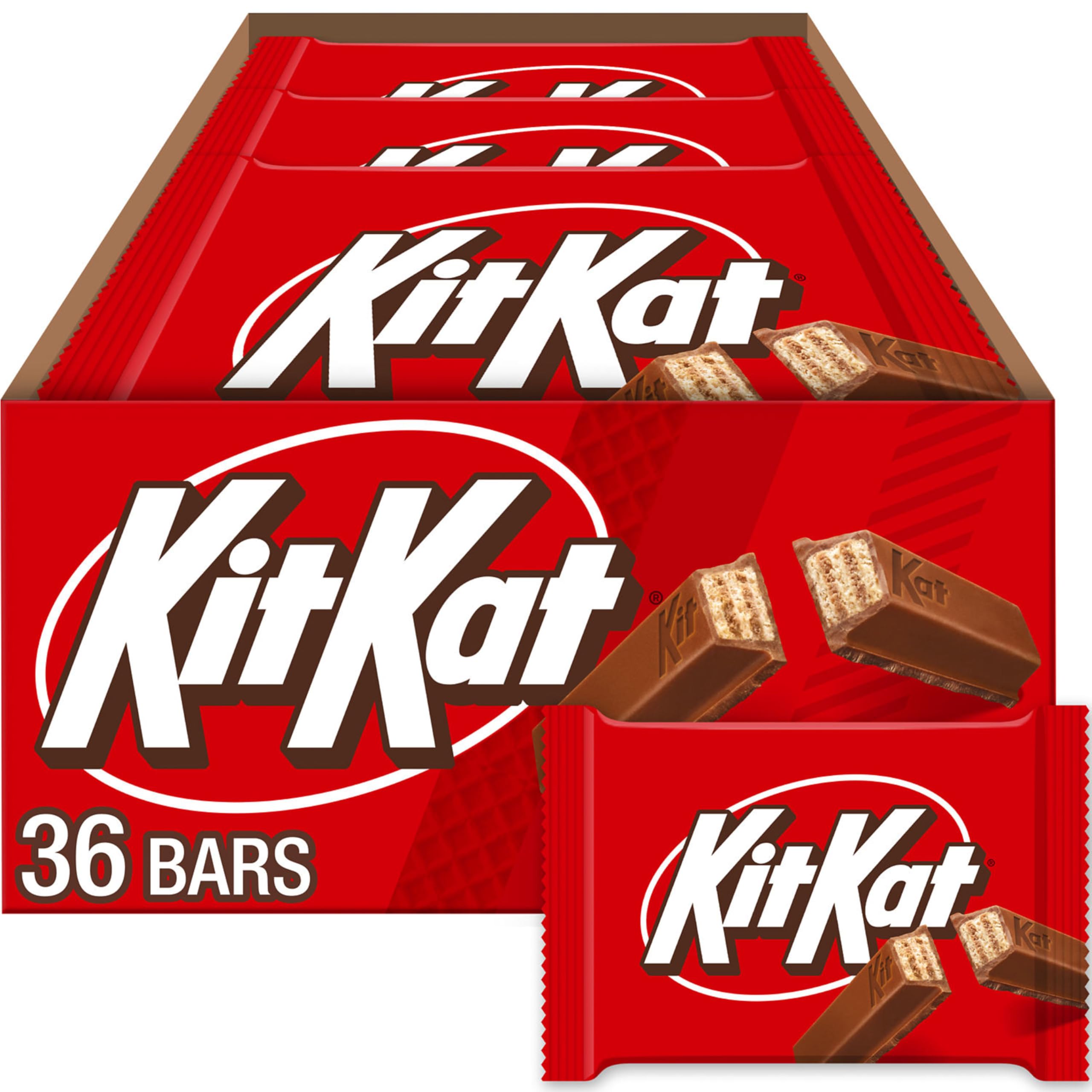 KIT KAT Milk Chocolate Wafer Candy Bars, 36 Count