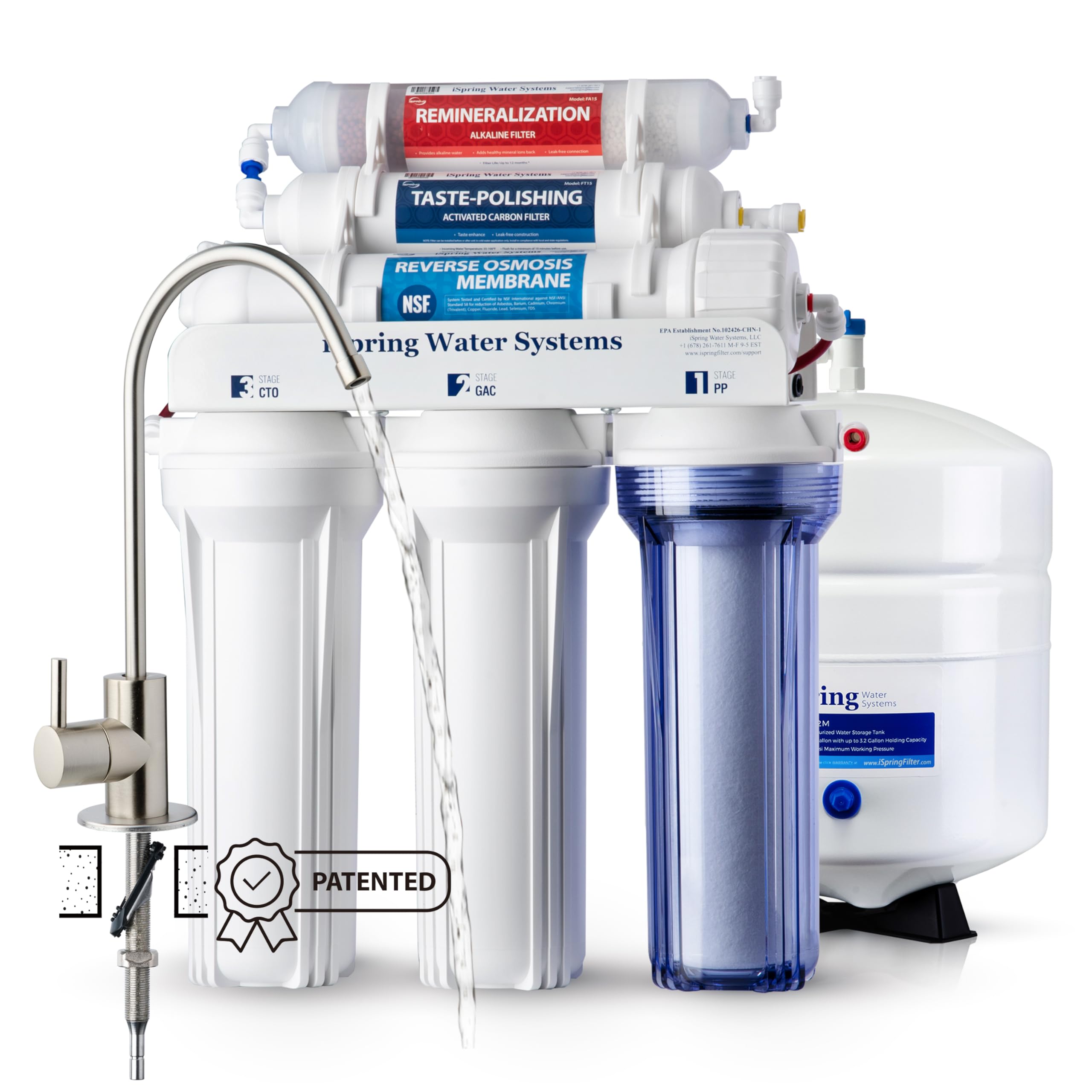 iSpring RCC7AK — 6-Stage Reverse Osmosis System with Alkaline Remineralization