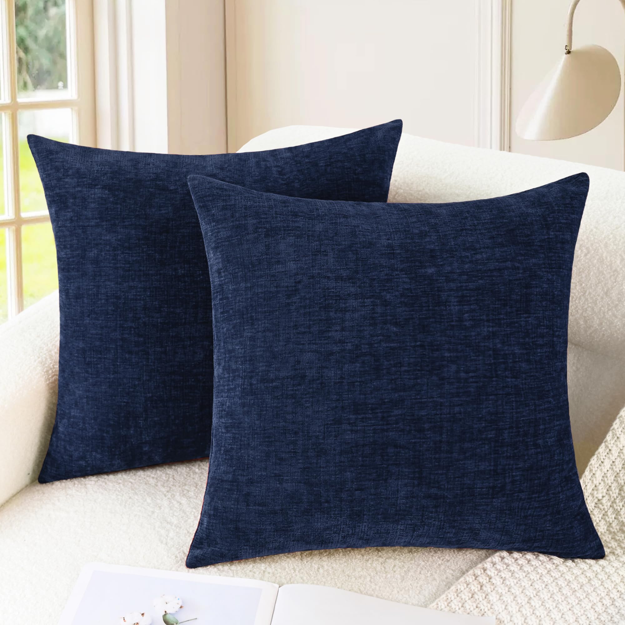 CaliTime Chenille Pillow Covers