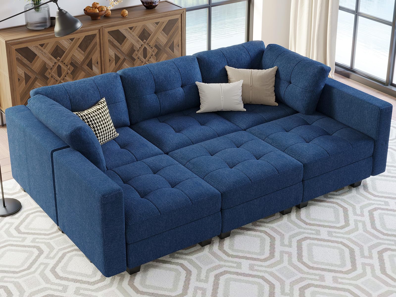 Belffin Modular Sectional Sofa with Storage
